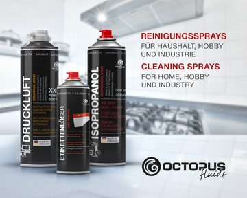 OCTOPUS Fluids Reinigungsset Druckluftspray und Isopropanolspray Nachfülltinte (Spar-Set, 2x 500 ml)