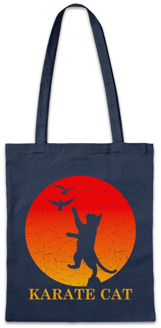 Beuteltasche Karate Cat Stofftasche Miau Katze Kid Katzen Liebhaber Kai Liebe Cobra