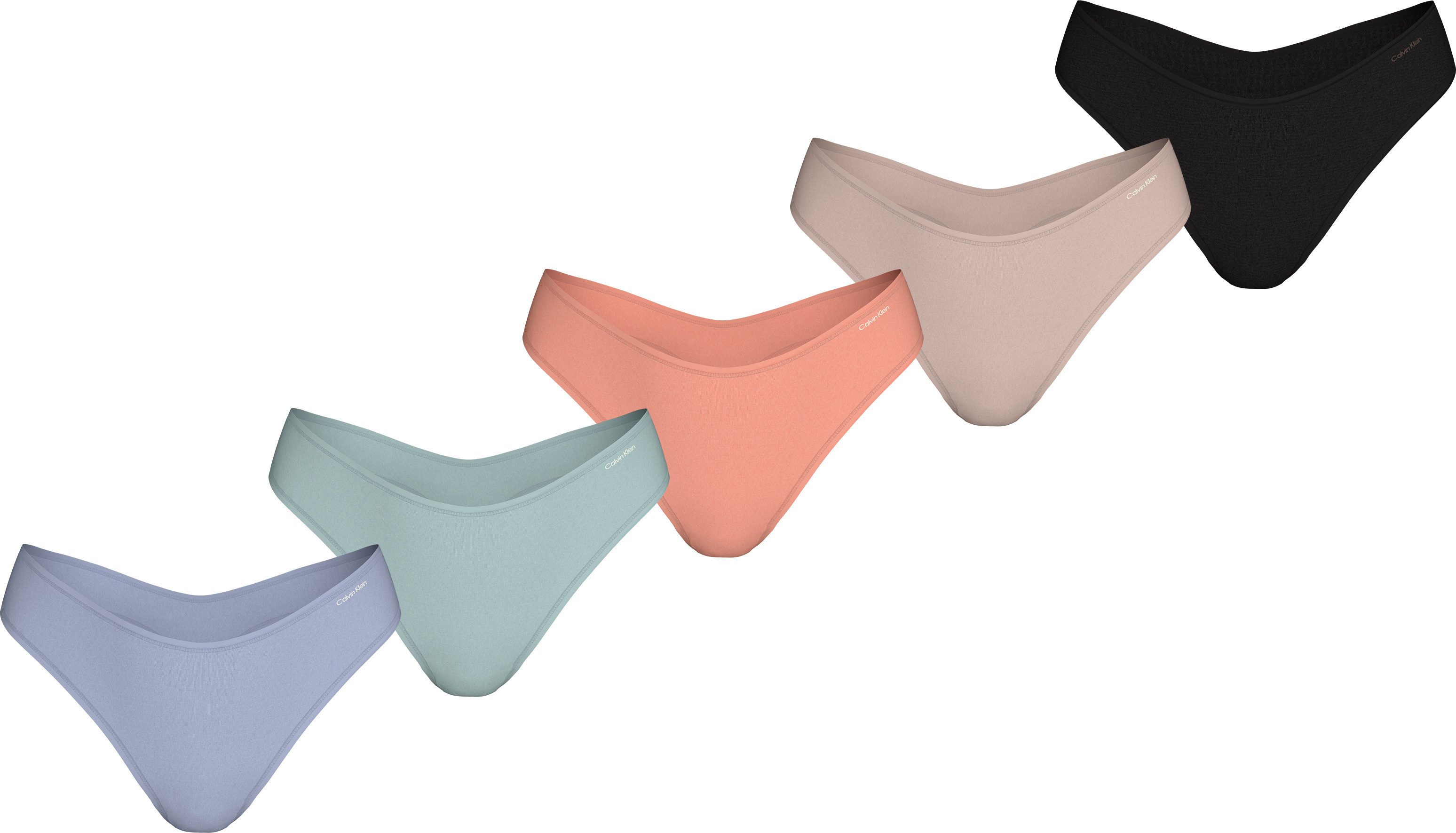 Calvin Klein Underwear Tanga THONG 5PK (Packung, 5er-Pack) mit Logo-Schriftzug