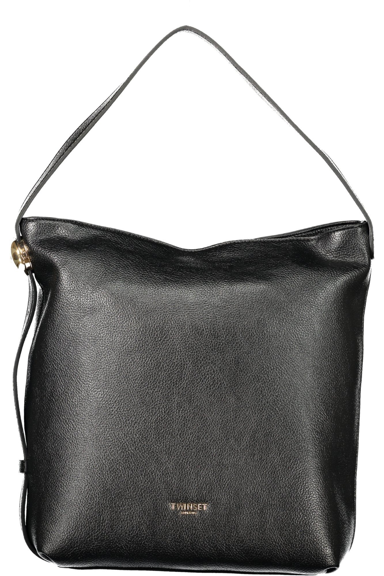 TWINSET Umhängetasche, Elegante Schwarze Hobo-Tasche mit Verstellbarem Riemen und Reißversch