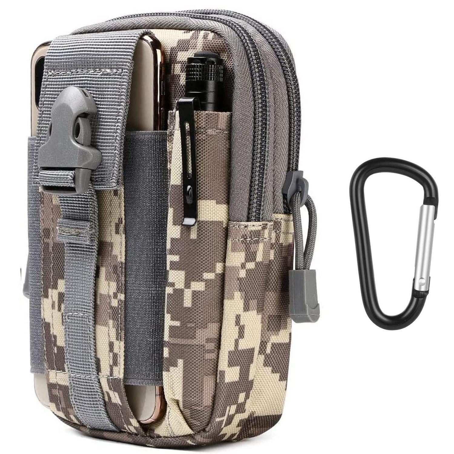 Gürteltasche Hüfttasche Gürteltasche taktisch Karabiner Camping #3 Acu-tarnung