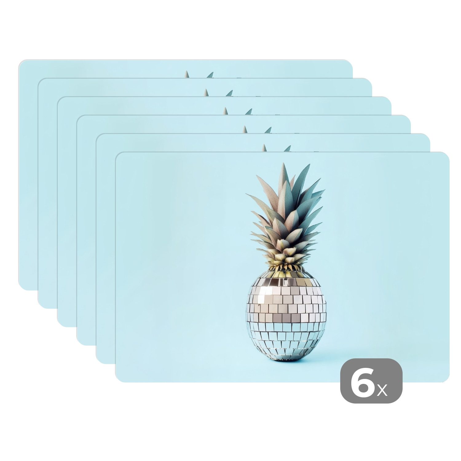 MuchoWow Platzset Blau - Ananas - günstig online kaufen