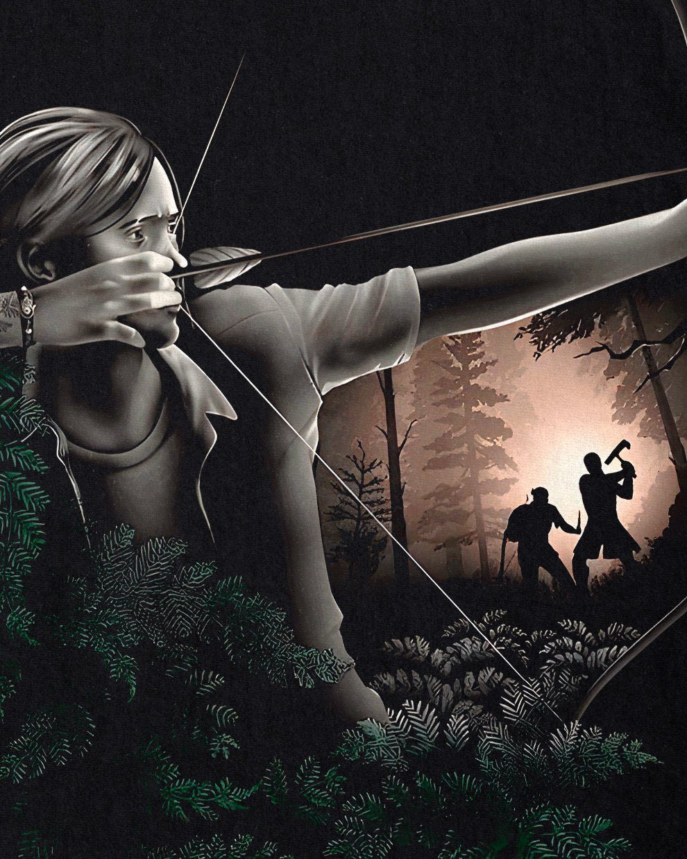 style3 T-Shirt Ellie in Action the last of us tv videospiel ps4 ps5 günstig online kaufen