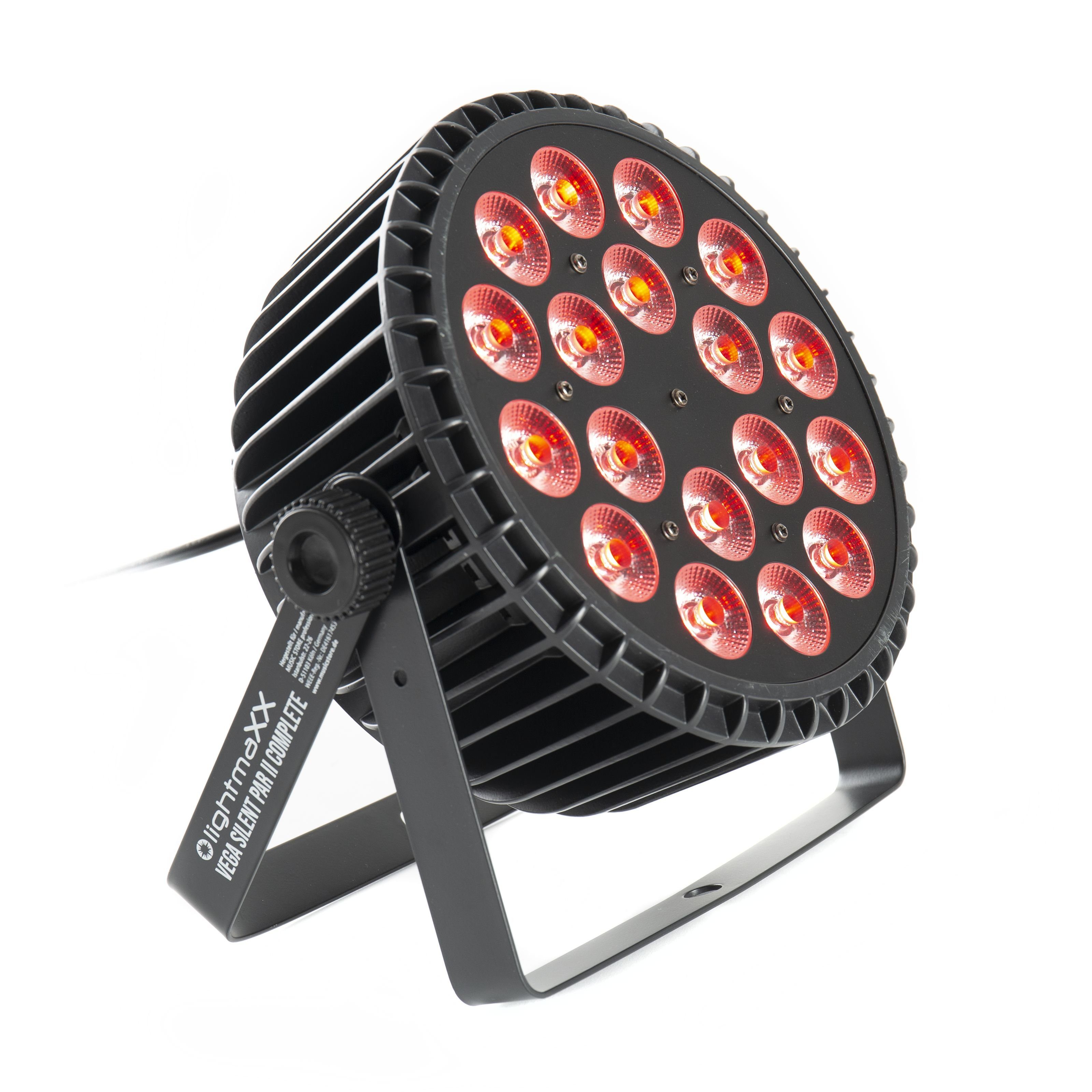 lightmaXX Discolicht, VEGA Silent LED Scheinwerfer - PAR RGBWA II 10W PAR 18x