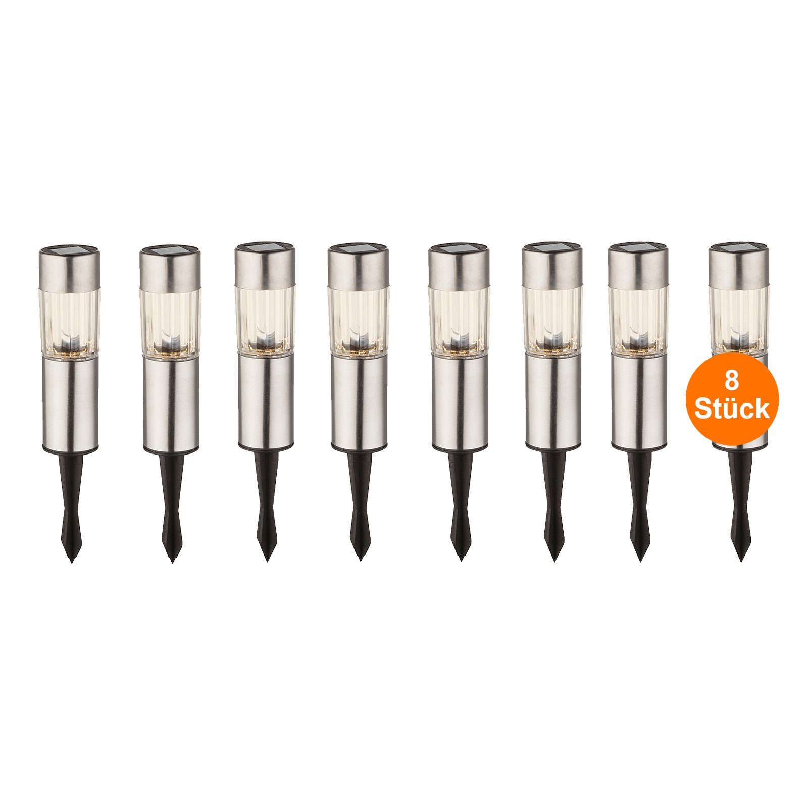 bmf-versand LED Solarleuchte Solarleuchte Garten 8er Set Wegeleuchte Edelst günstig online kaufen