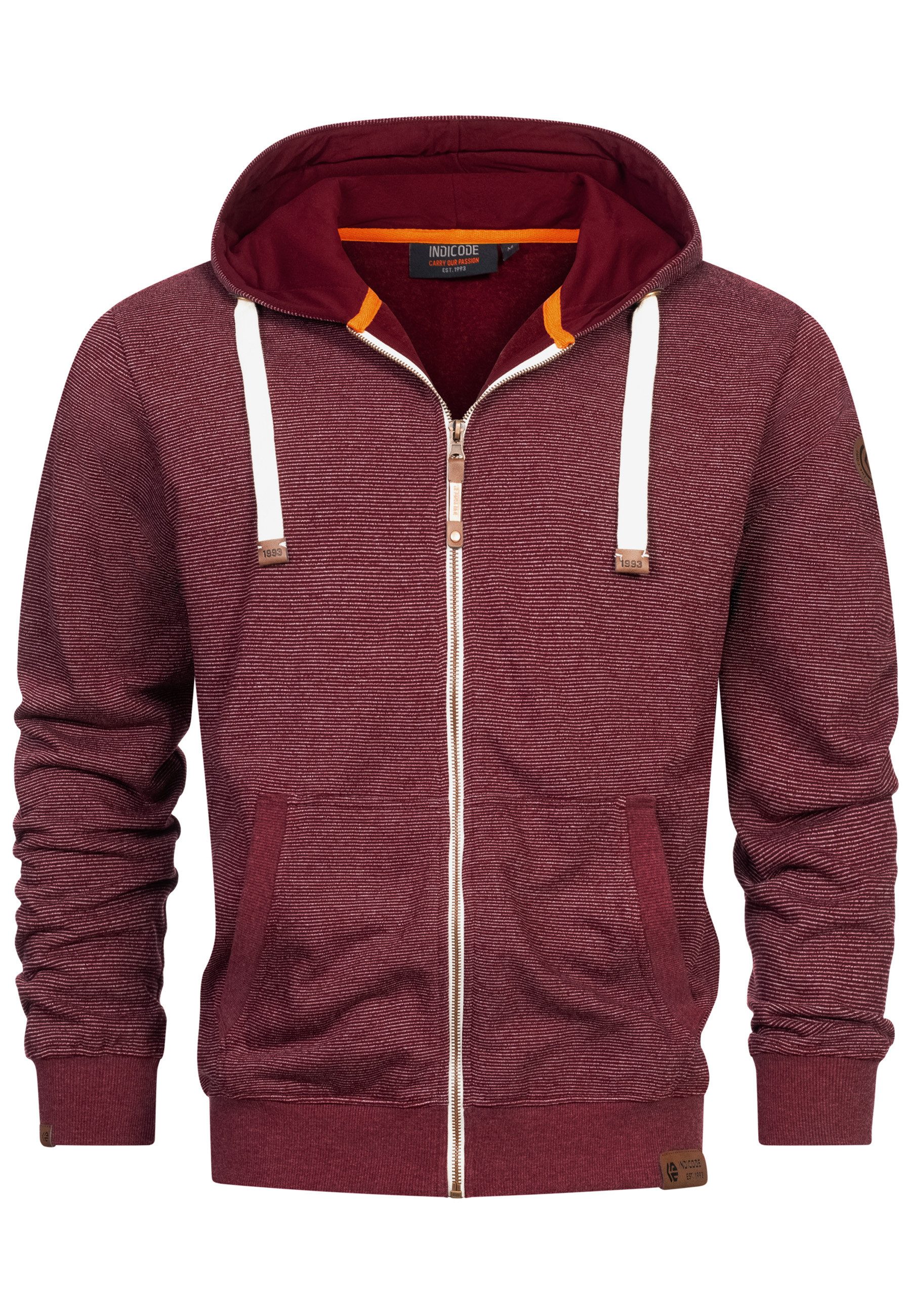 Indicode Sweatjacke INBaustian mit kuscheliger Innenseite günstig online kaufen