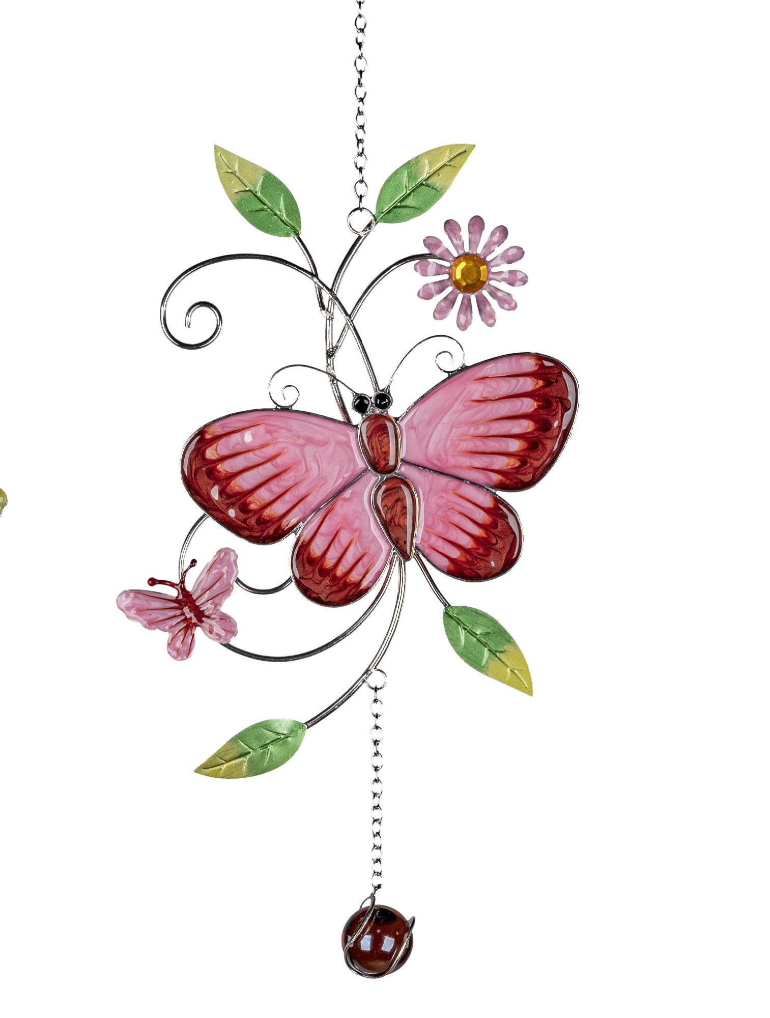 formano Hängedekoration Tiffany, Farbe: Pink, Motiv: Schmetterling