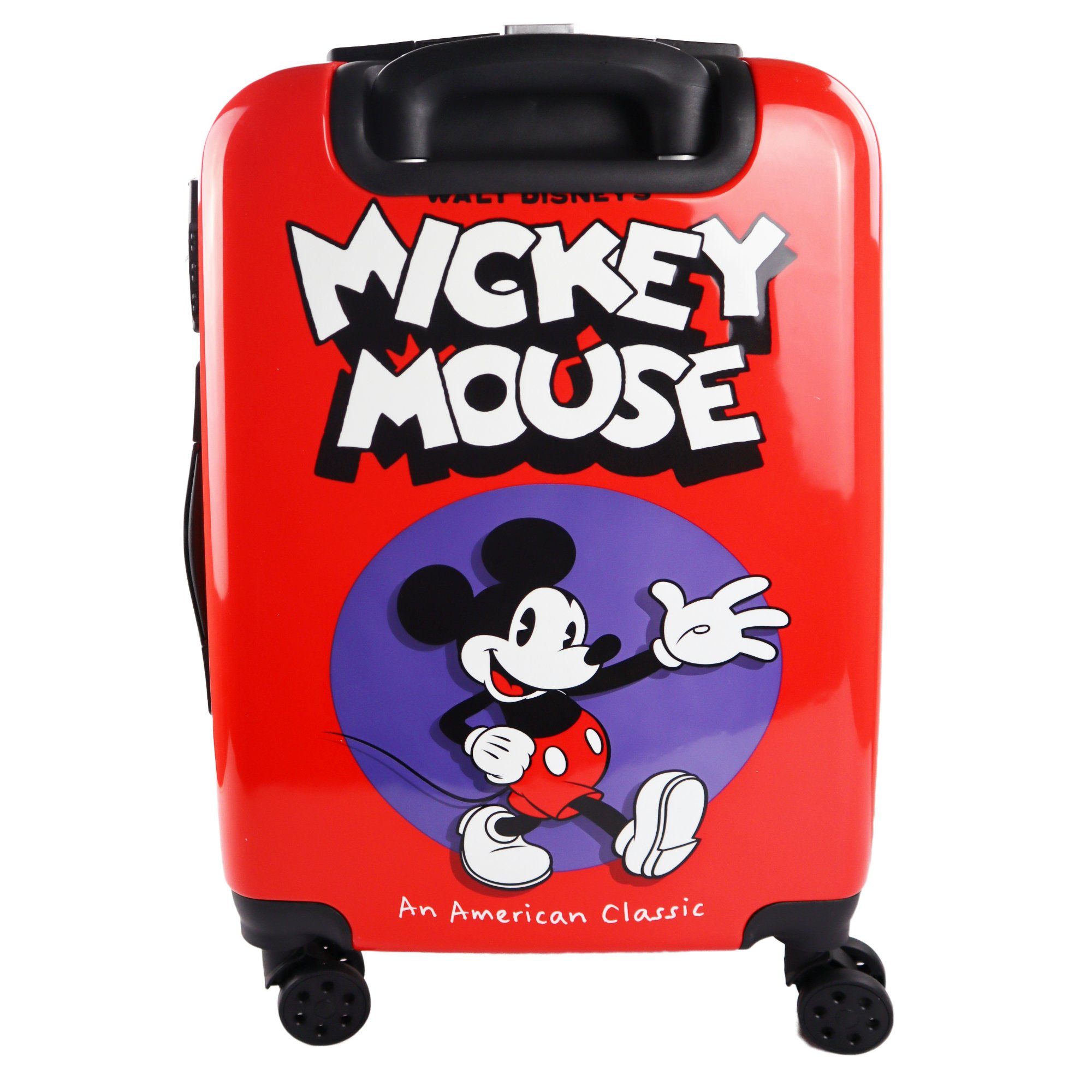Hartschalen-Trolley Mickey Maus Jungen Reisekoffer mit 360 Grad Rollen