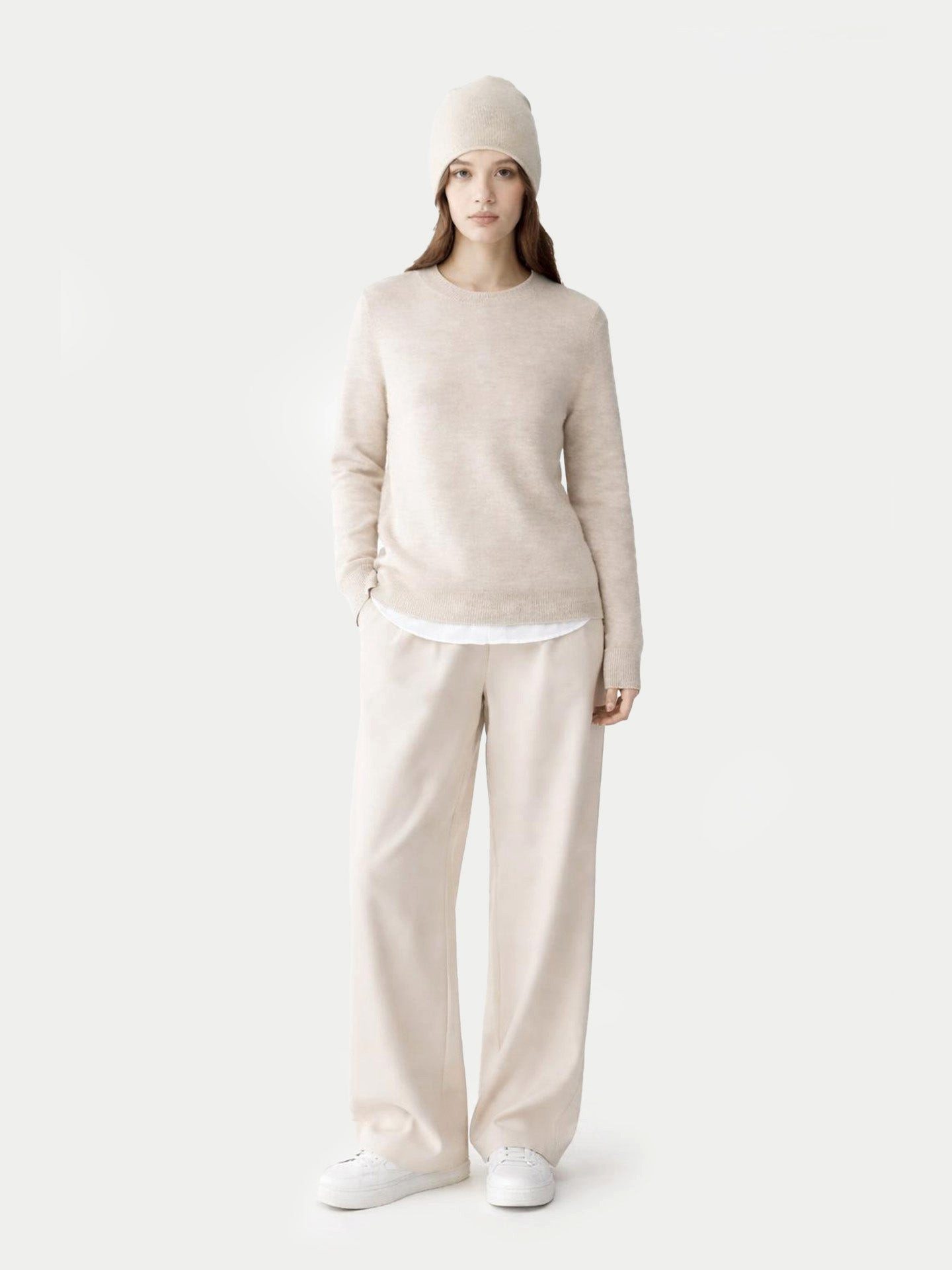 GOBI Cashmere Rundhalspullover 99€ Kaschmir-Set aus Pullover und Mütze günstig online kaufen