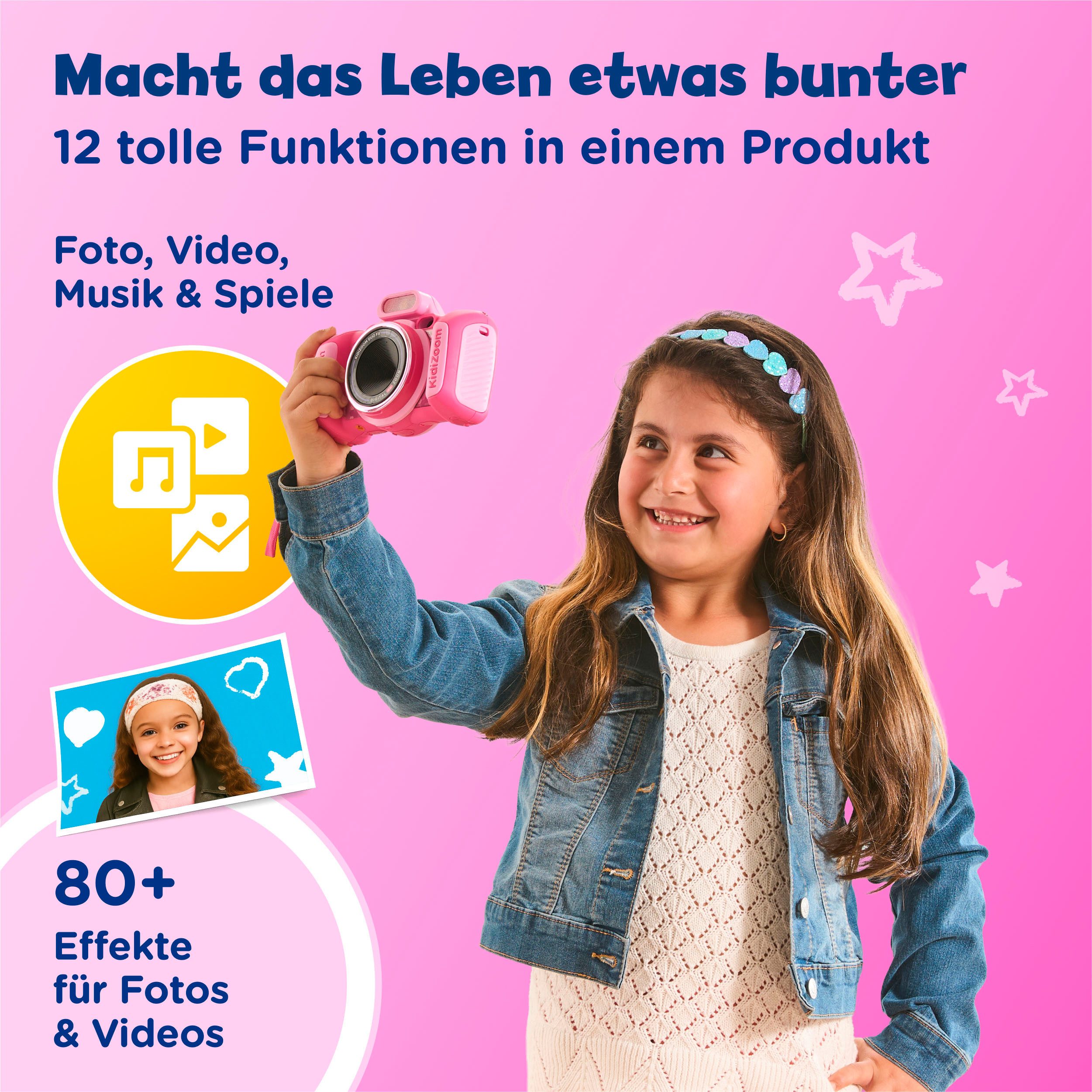 Vtech® KidiZoom Duo FX pink Kinderkamera (inkluisve Kopfhörer)