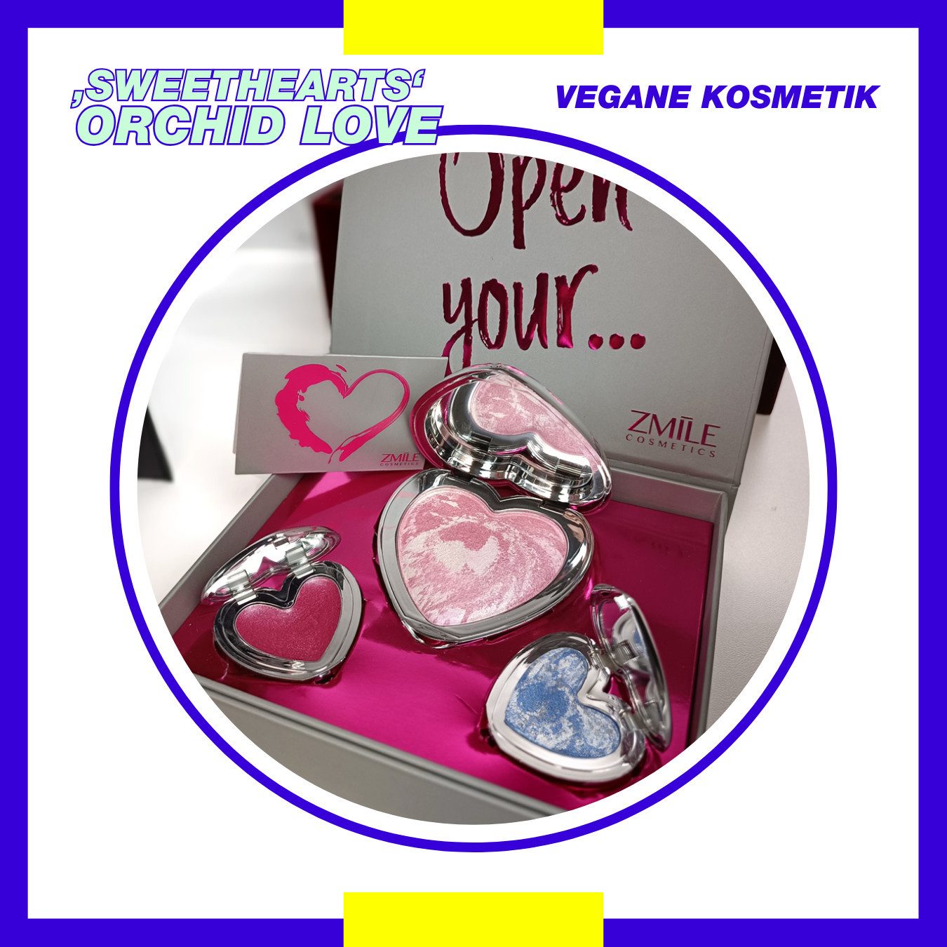 ZMILE COSMETICS Kosmetik-Set "Sweethearts" Orchid Love - Geschenk von Herzen, 3-tlg.