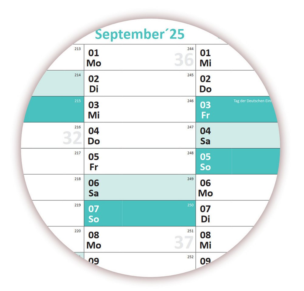 Thumbnail - LYSCO Wandkalender Schuljahreskalender 2025/2026 DIN B1 nass abwischbar matt gerollt, Wandkalender Schuljahresplaner Sch...