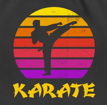 Shirtracer Turnbeutel Karate Retro Sonne, Kinder Sport Kleidung