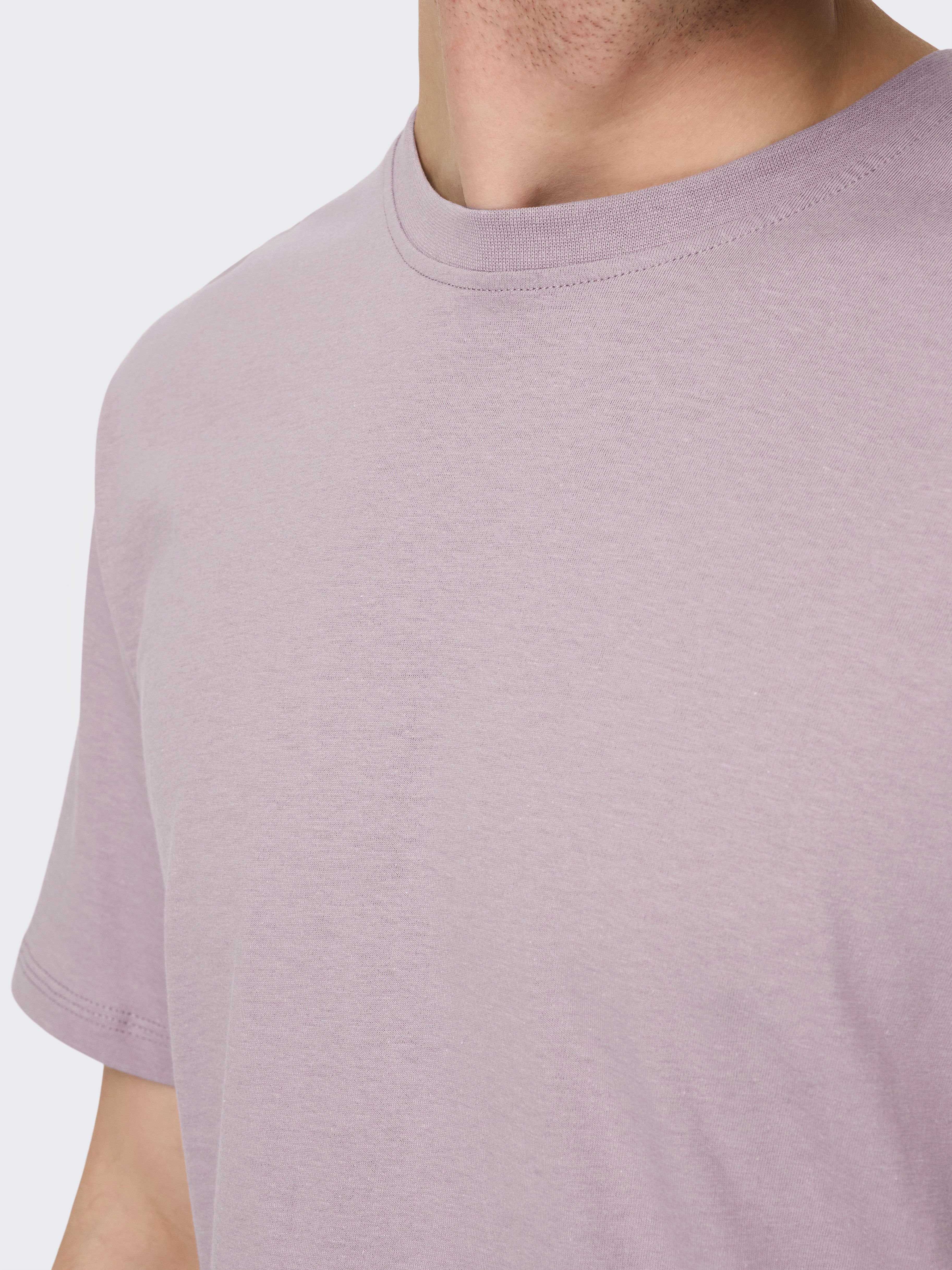 ONLY & SONS Rundhalsshirt ONSMAX LIFE REG SS STITCH TEE Baumwolle, normal geschnitten