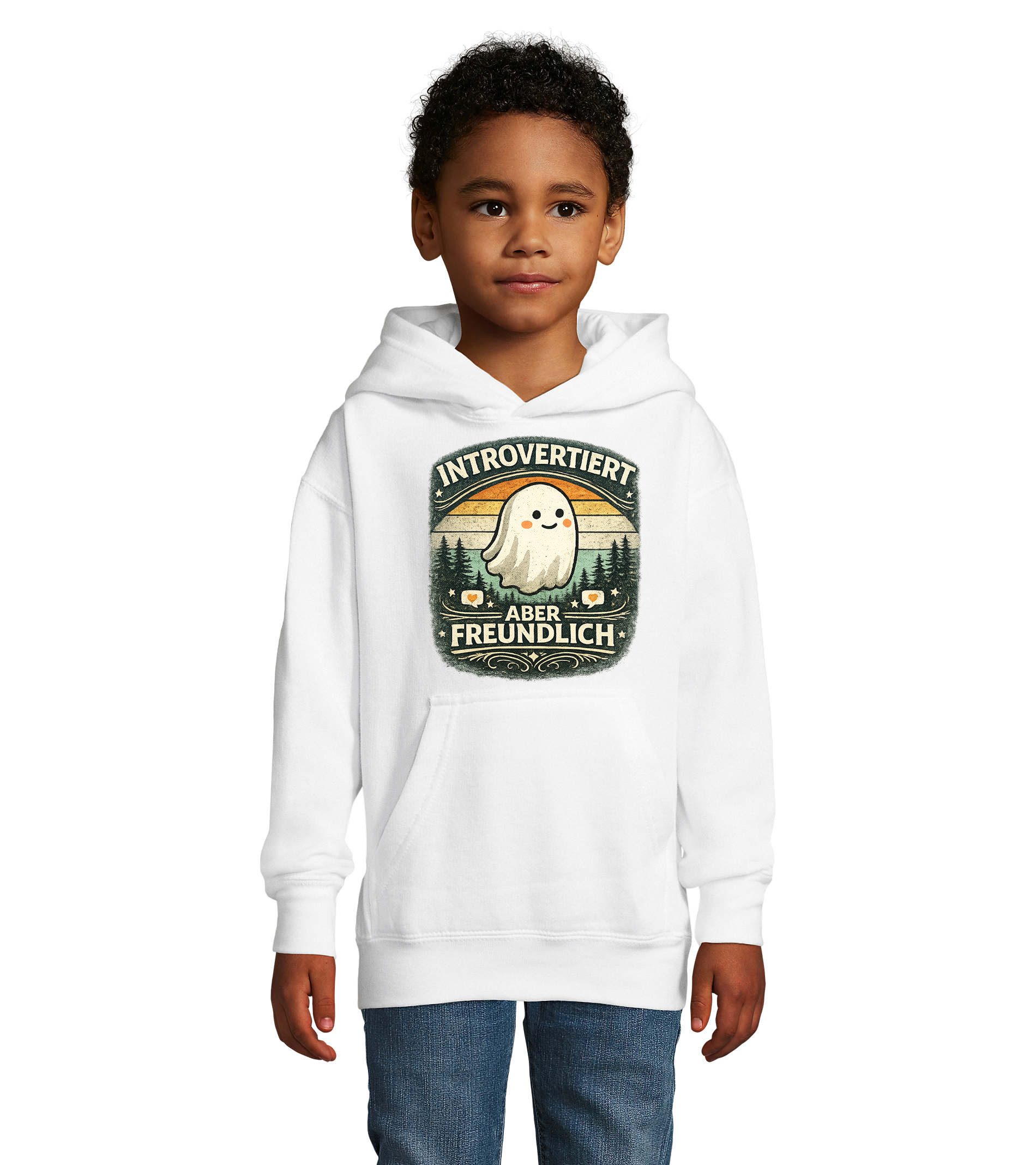 Blondie & Brownie Hoodie Kinder Hoodie Introvertiert Aber Freundlich Geist Retro Design Introvertiert Aber Freundlich Hoodie Kids