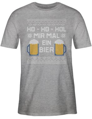 Shirtracer T-Shirt Ho Ho Hol mir mal ein Bier Weihachten Kleidung