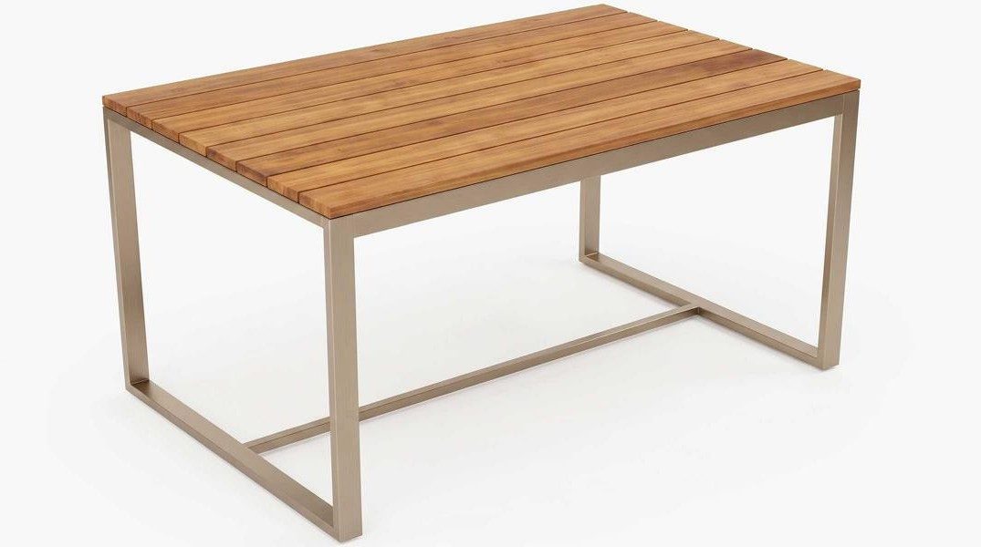 Xlmoebel Couchtisch Moderner Couchtisch Braun Holz Metall Wohnzimmertisch Modern
