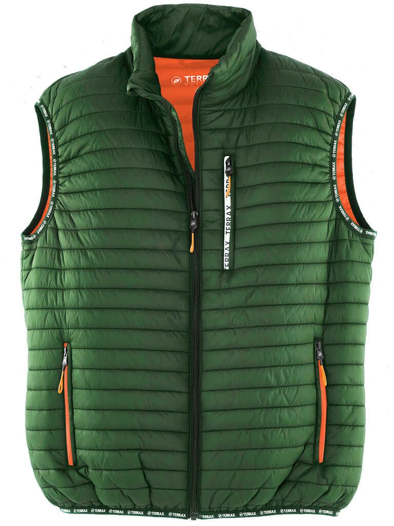 Terrax Workwear Steppweste Herren Weste gesteppt mit Stehkragen und Reißverschluss