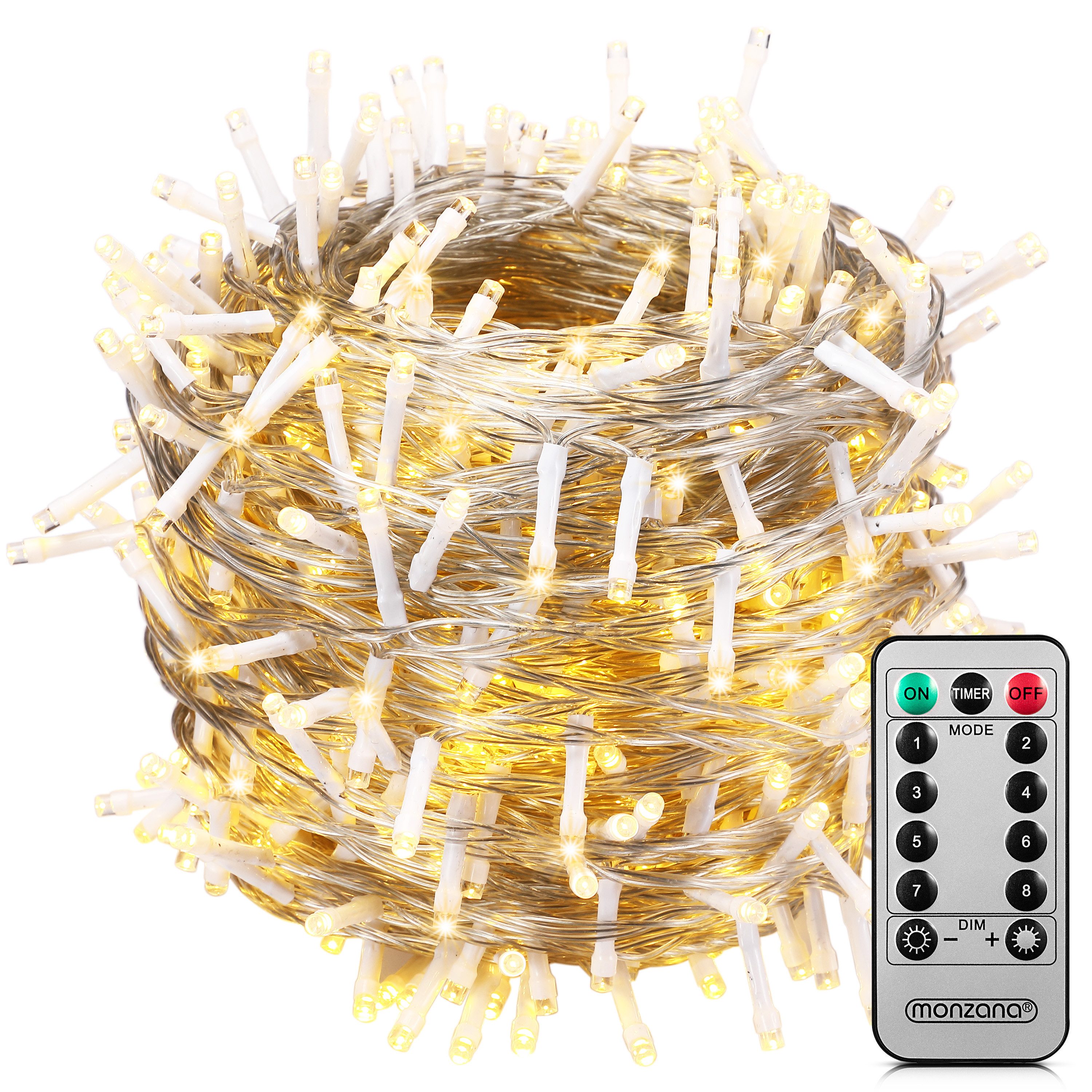 monzana Lichterkette, 200/400/600 LEDs warmweiß/kaltweiß/bunt Weihnachtsbaum