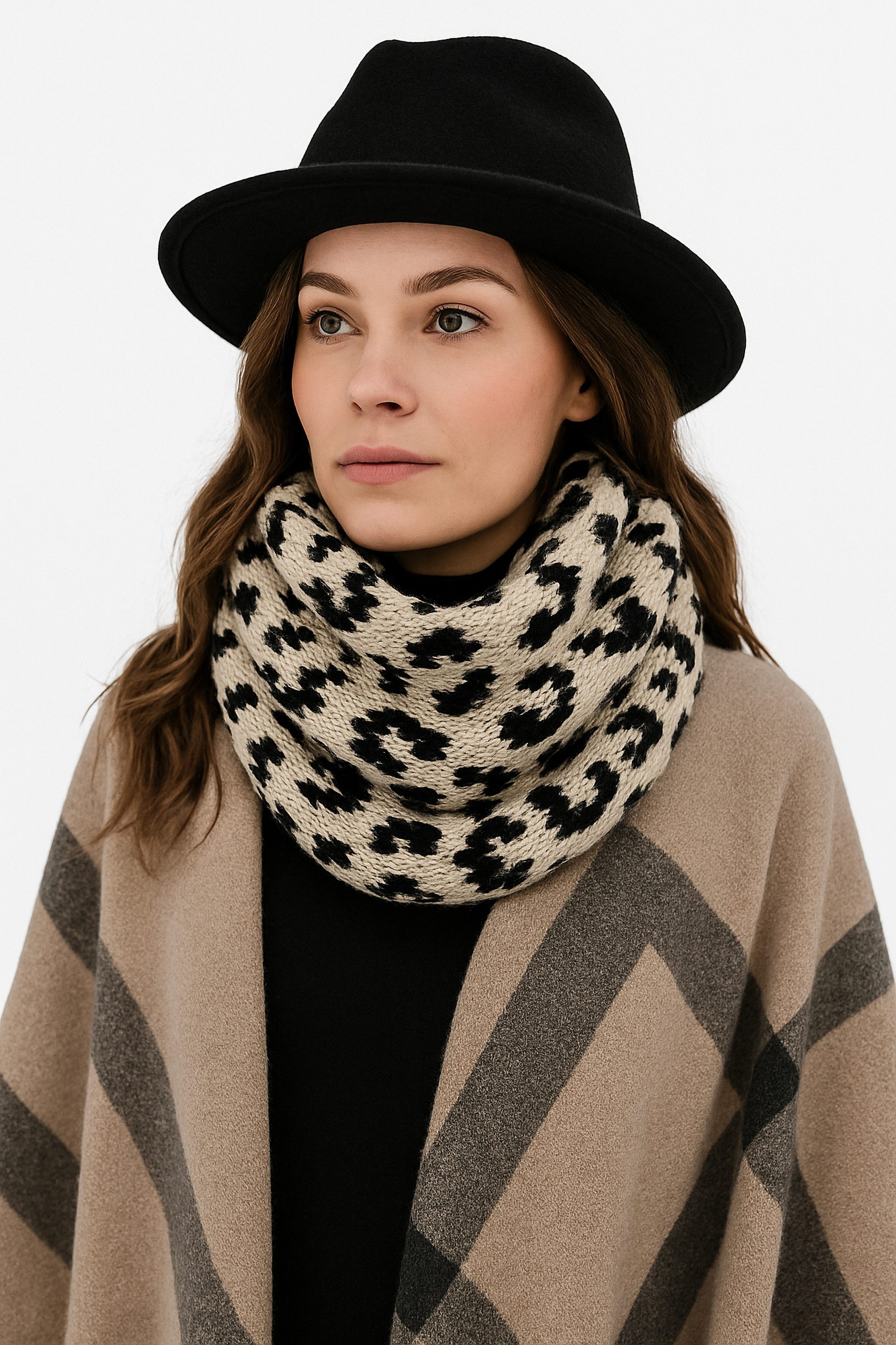 COLLEZIONE ALESSANDRO Modeschal Leo Loop, (1-St), Loop mit Leoprint