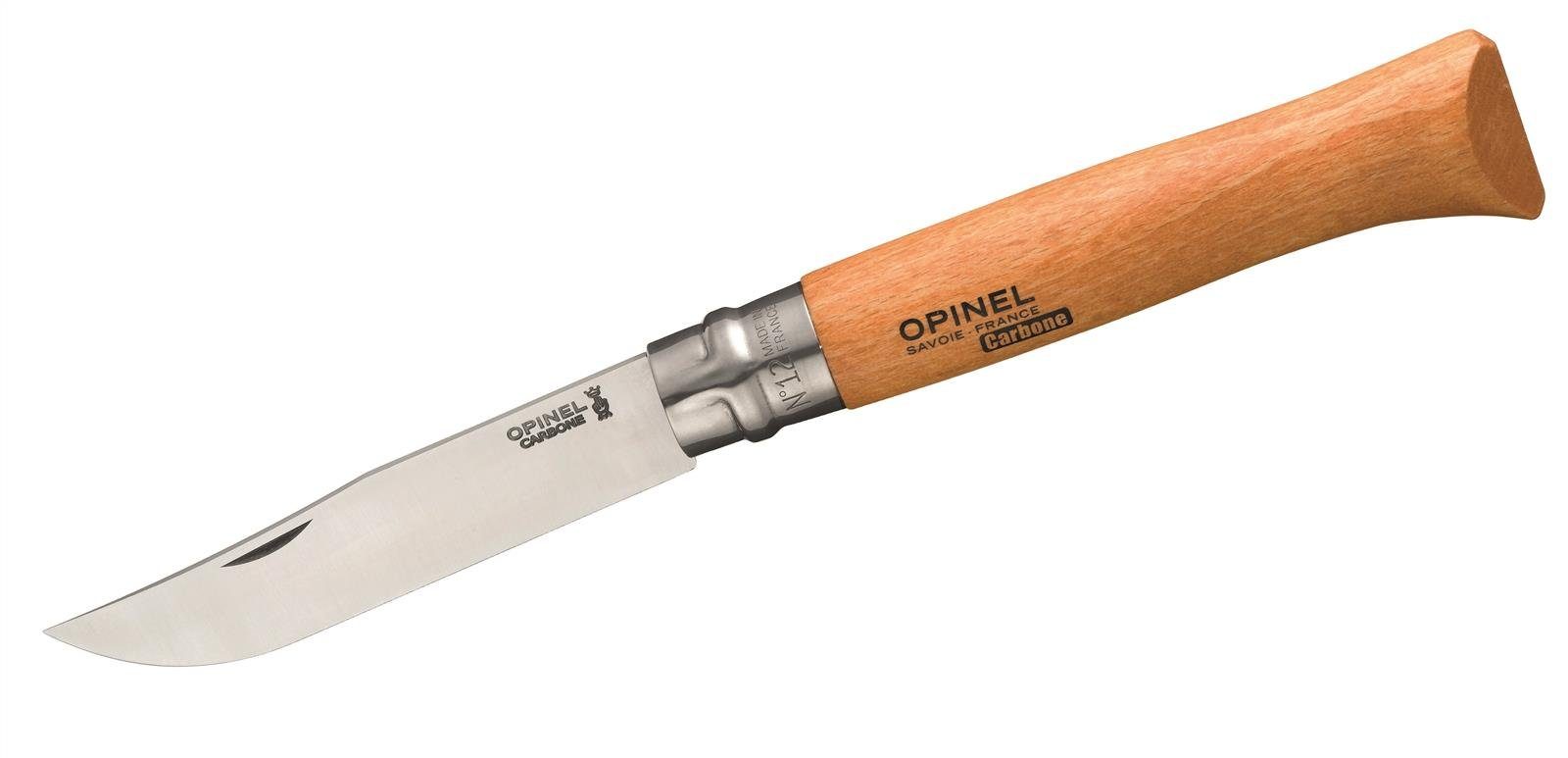 Opinel Universalmesser Opinel Messer Größe 12 nicht rostfrei Carbon natur France