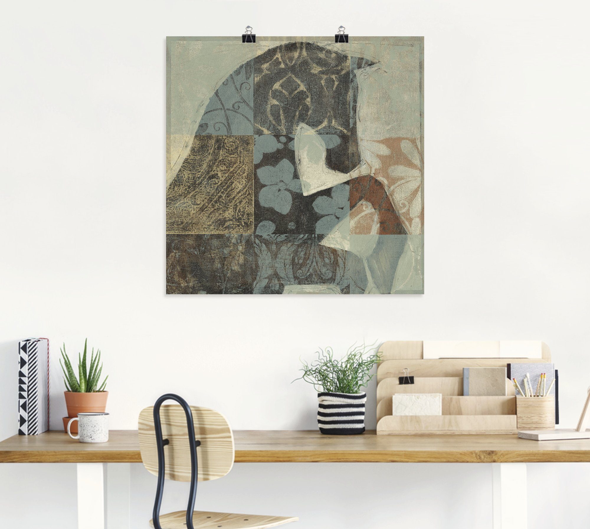Artland Wandbild Gemustertes Pferd II, Haustiere (1 St), als Alubild, Leinwandbild, Wandaufkleber oder Poster in versch. Größen