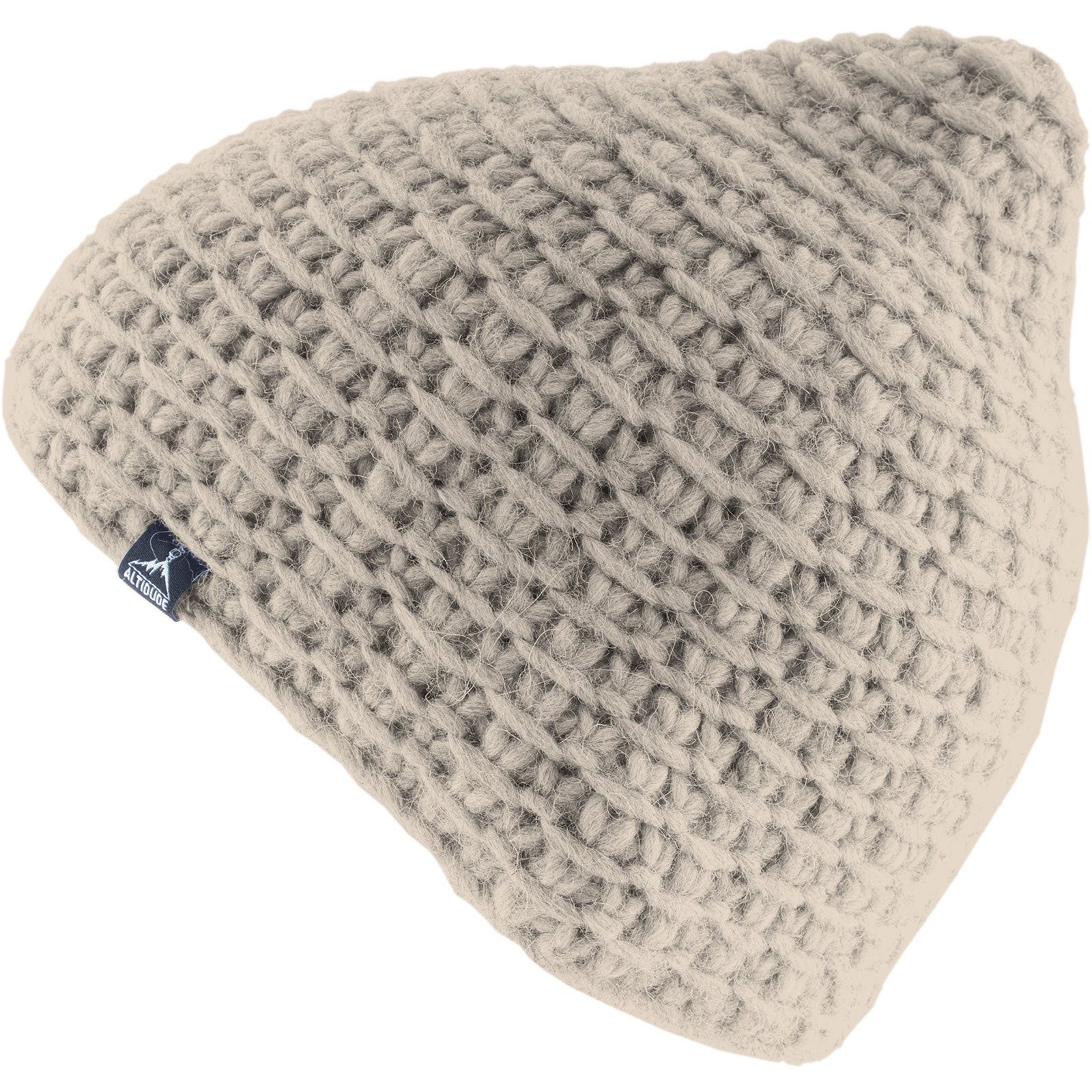 ALTIDUDE Beanie Winter Mütze Nest Grob Strickmütze Unisex Beanie Alpaca Merino Wolle Beige