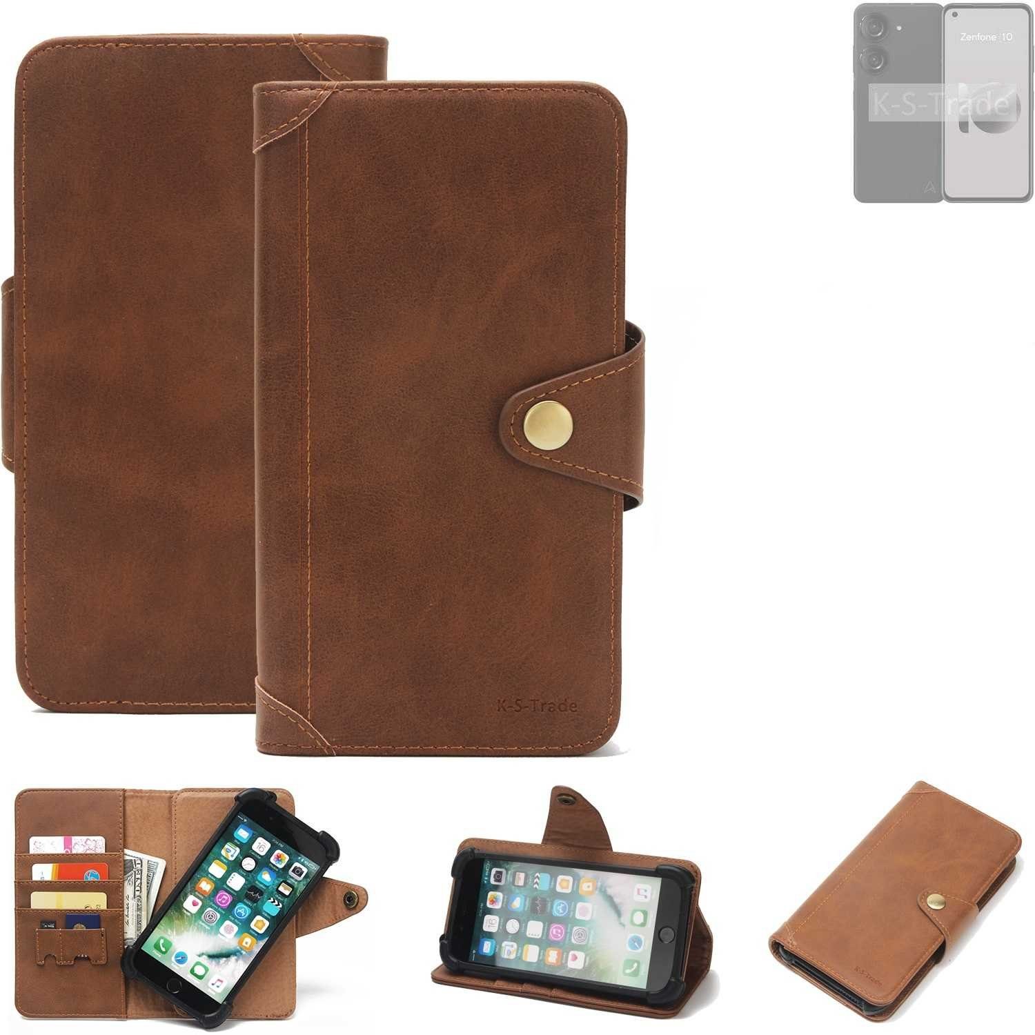 K-S-Trade Handyhülle für Asus Zenfone 10, Handyhülle Schutz Hülle Walletcase Bookstyle Tasche Case