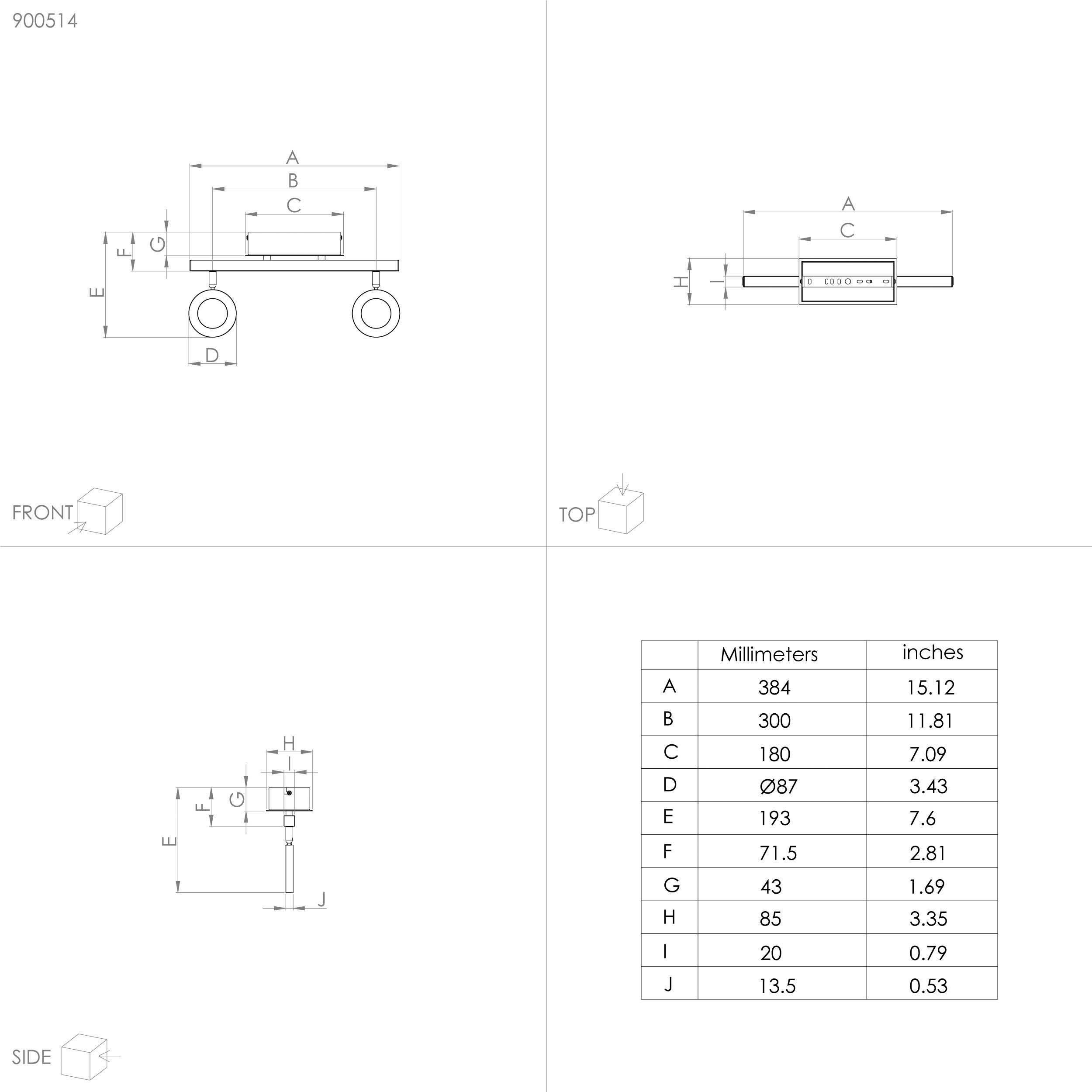 CARDILLIO in fest aus 3,2W 3,3W integriert, - Warmweiß Deckenspot und - Deckenspot LED 2, Alu, schwarz Stahl Warmweiß, EGLO