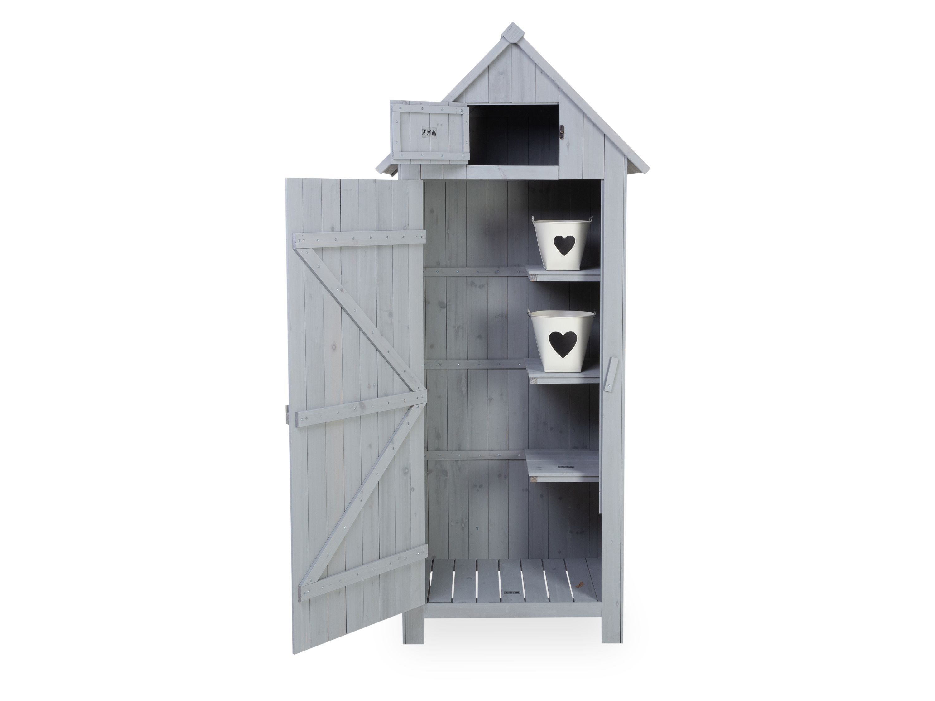 SANSIBAR LIVING Gerätehaus Garten-Gerätehaus SANSIBAR ROSKILDE BHT 77x179x55 cm grau