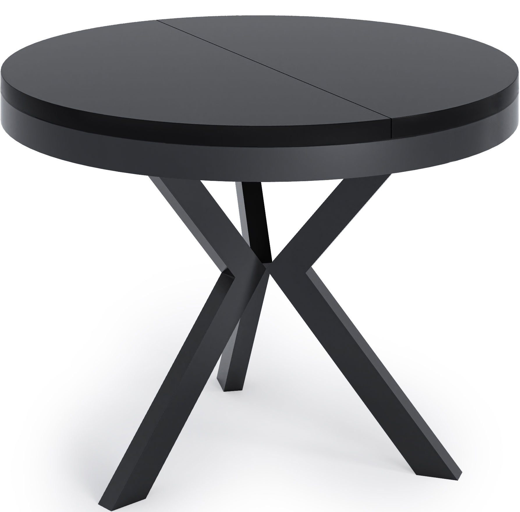 WFL GROUP Esstisch Loft-Stil Schwarz Tisch - 140 100 Velma, cm cm mit im Metallbeinen