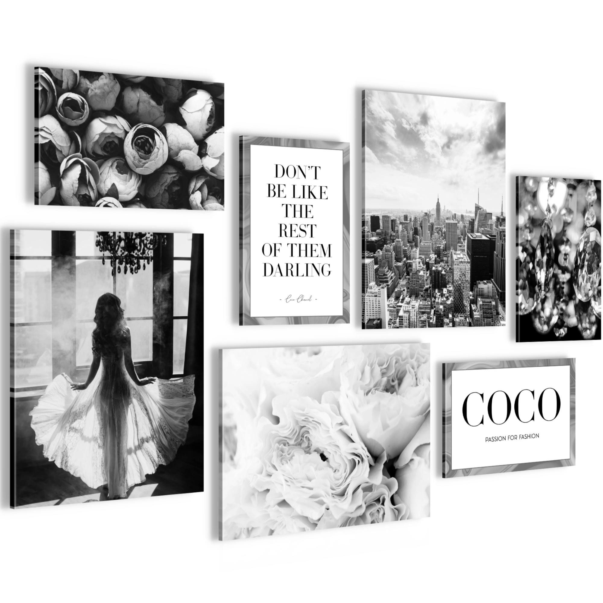 Novart Wandbild Fashion Coco New York AUFHÄNGFERTIG Mädchen Teenager 7 Moderne Mood, 110L x 73B cm