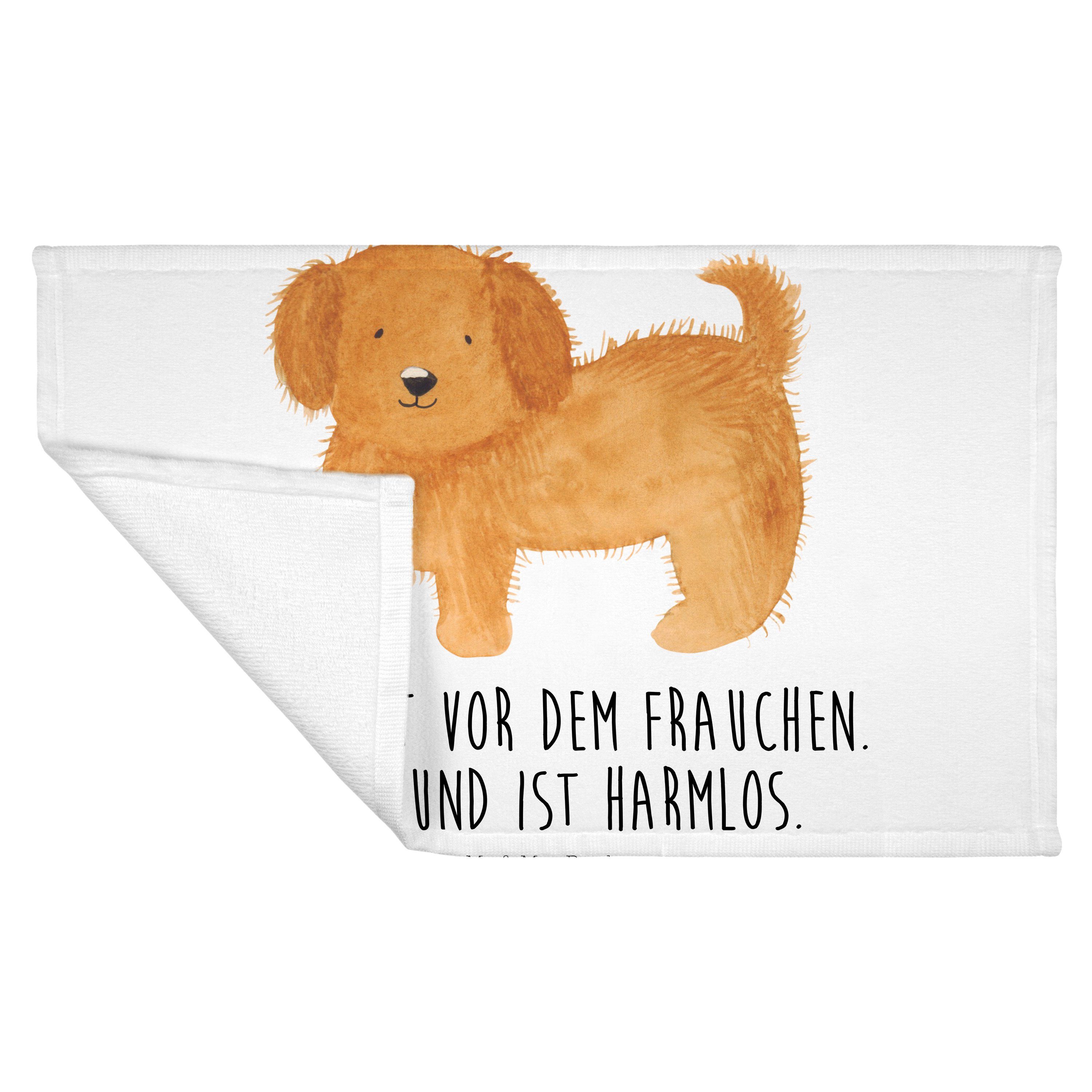 Mr. & Mrs. Hund Panda Kinder Handtuch Weiß Handtuch, - flauschig Frottier, (1-St) niedlich, Geschenk, 