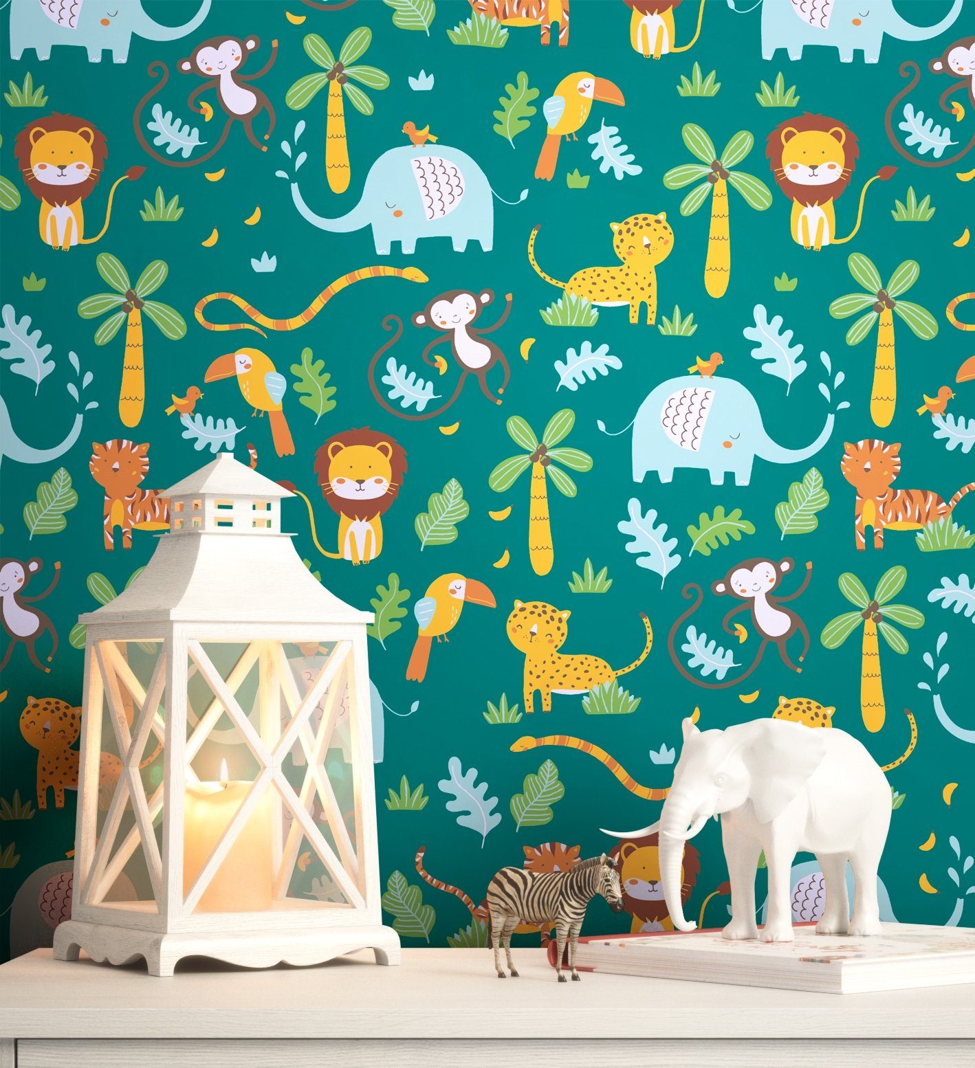 Newroom Vliestapete, Bunt Tapete Kinder Tiere günstig online kaufen