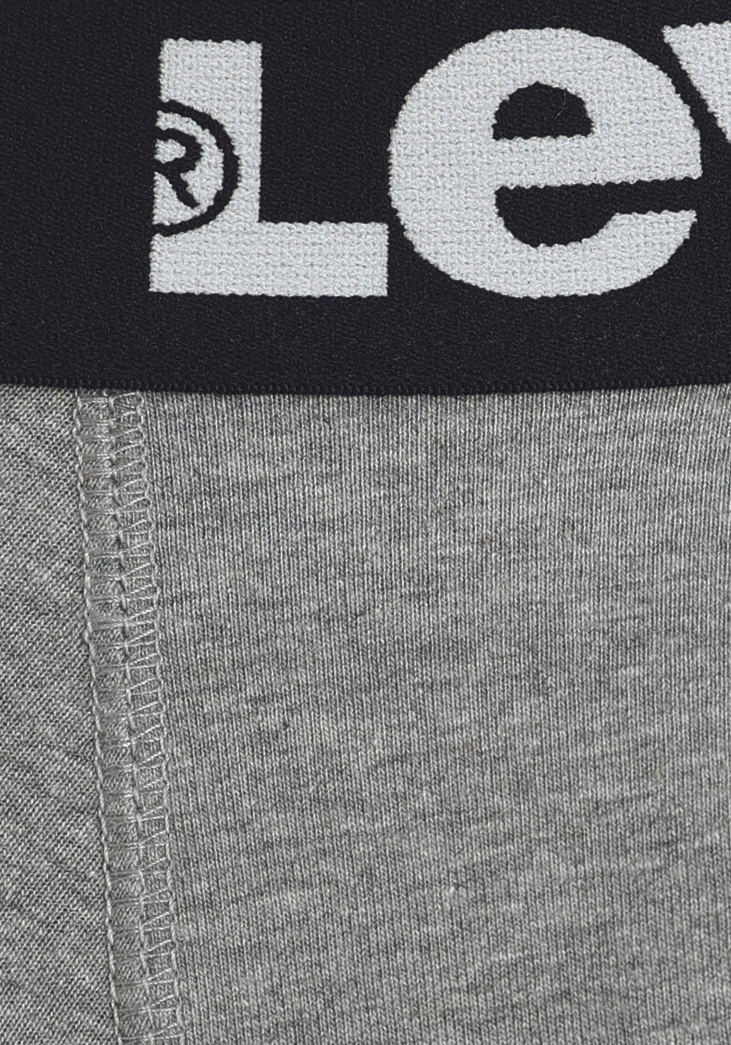 Baumwollstretch (Packung, 4-St) Superweicher Logo Men Levi's® Pack Boxershorts Solid 4er grau/schwarz Boxer