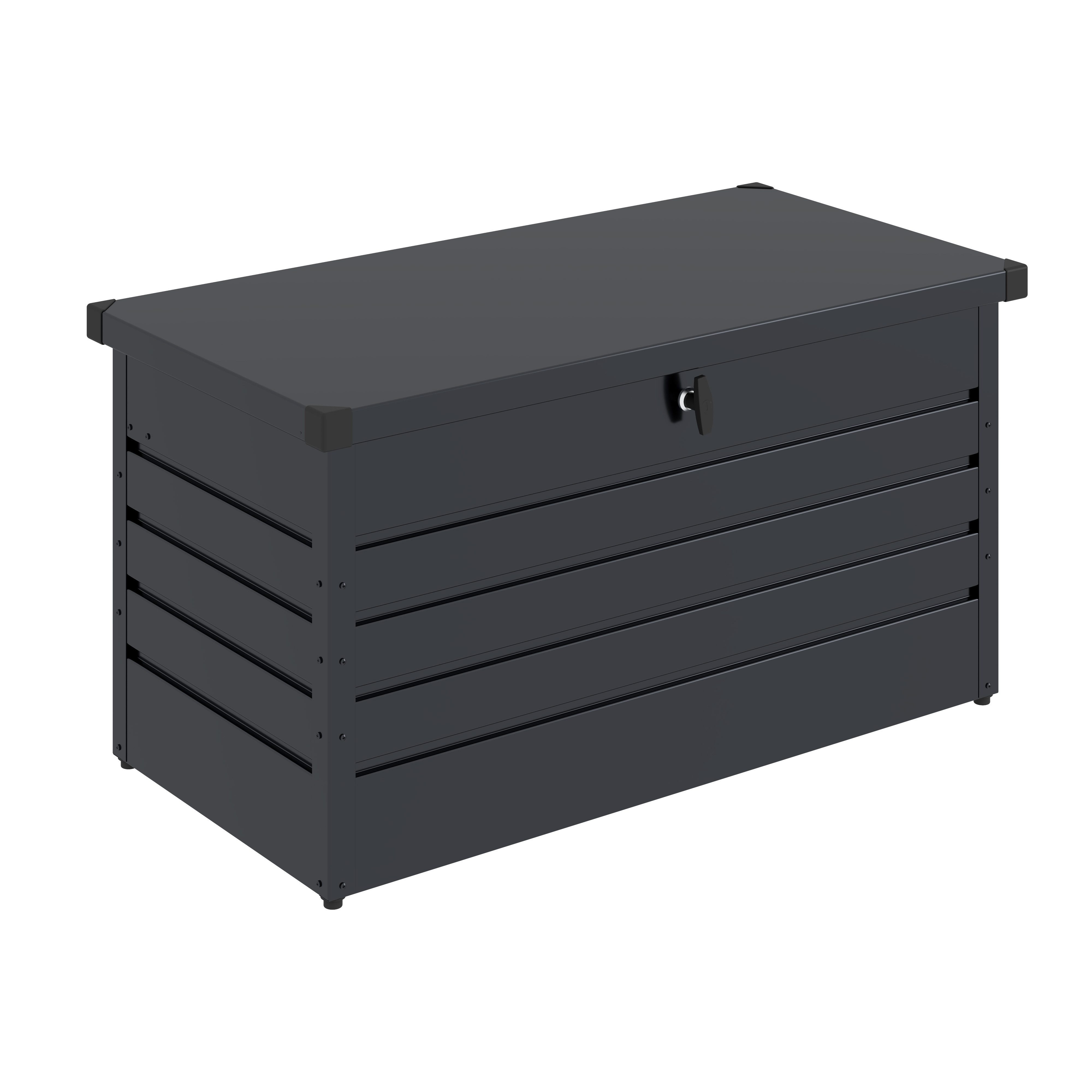 Koll Living Gartenbox Torix, 350 Liter, 120 x 61 x 63 cm, pulverbeschichtetes Metall, aus Metall, 350 Liter