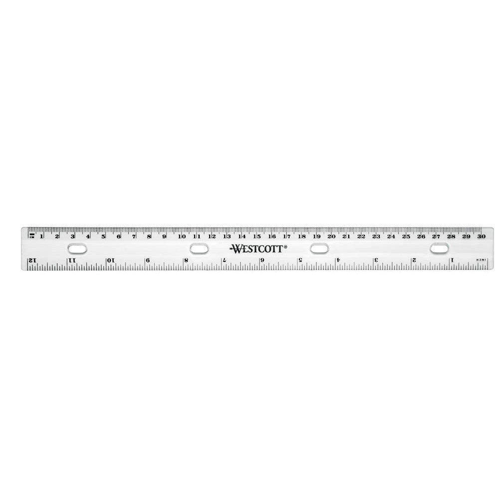 WESTCOTT WESTCOTT Lineal 31,0 cm, transparent Tintenpatrone