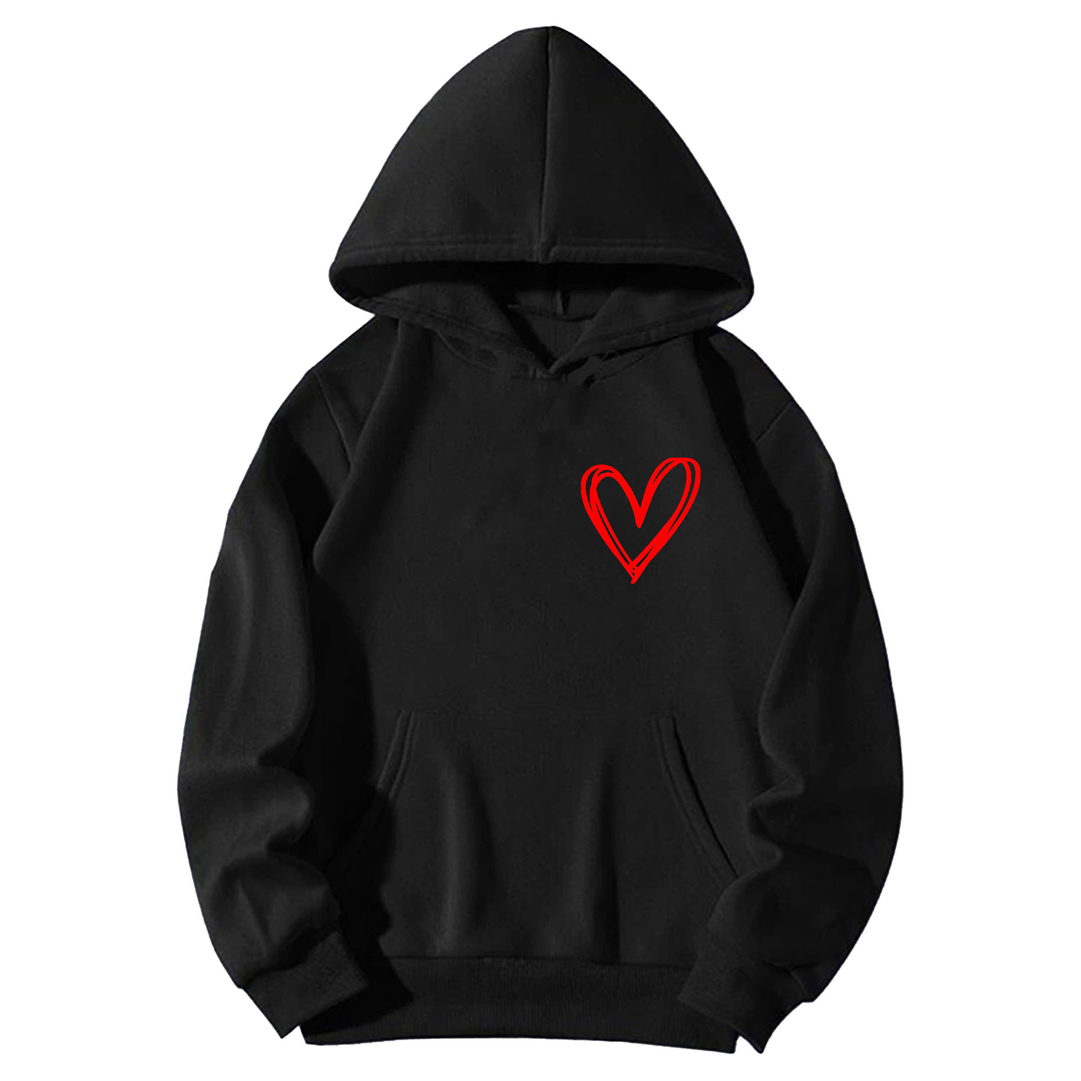 Banco Hoodie Damen Pullover Hoodie Love Liebe Herz Unifarbe Unifarben Größe günstig online kaufen
