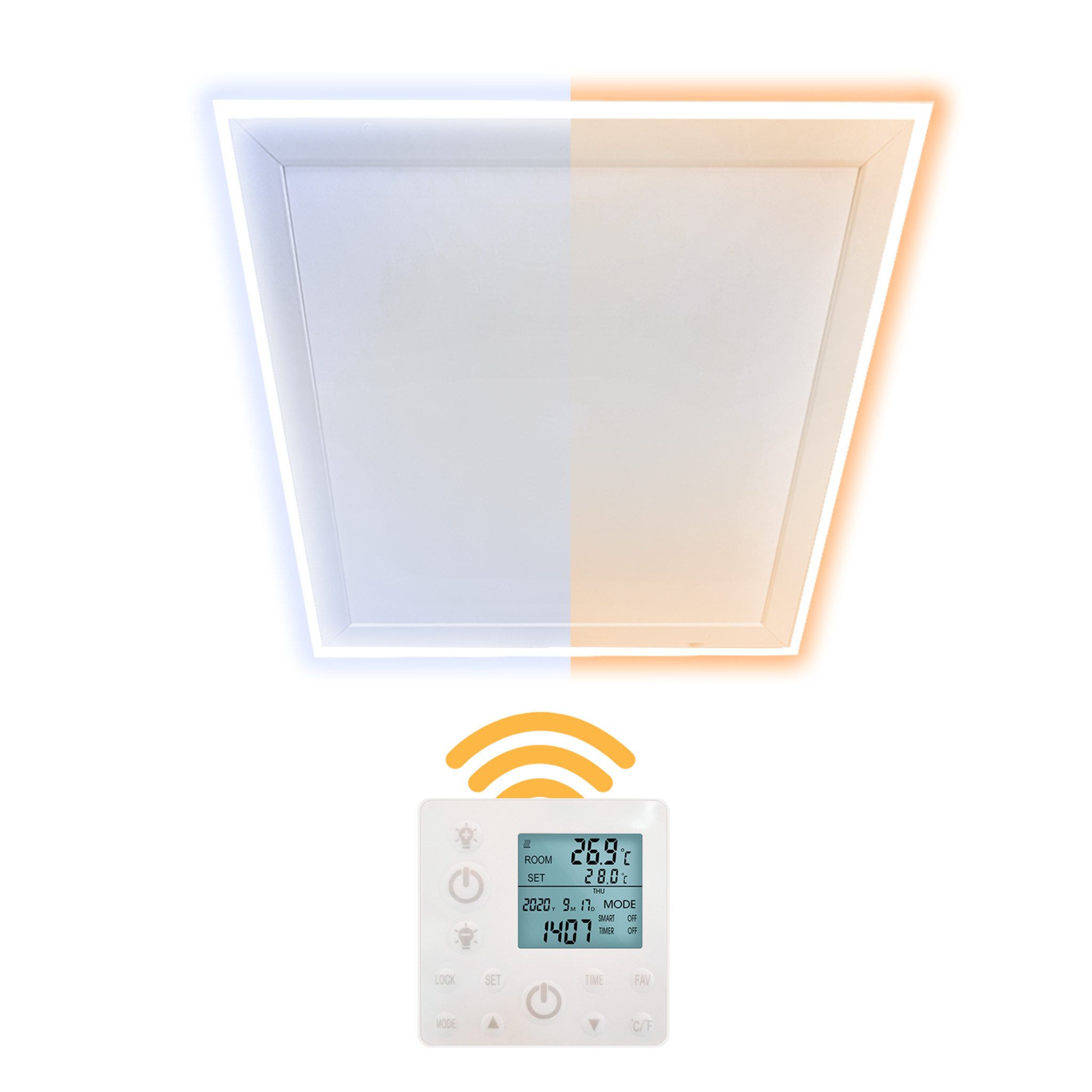 Heidenfeld Infrarotheizung 390 - 800 W Decken Elektroheizung HF-HP500 - 10 günstig online kaufen