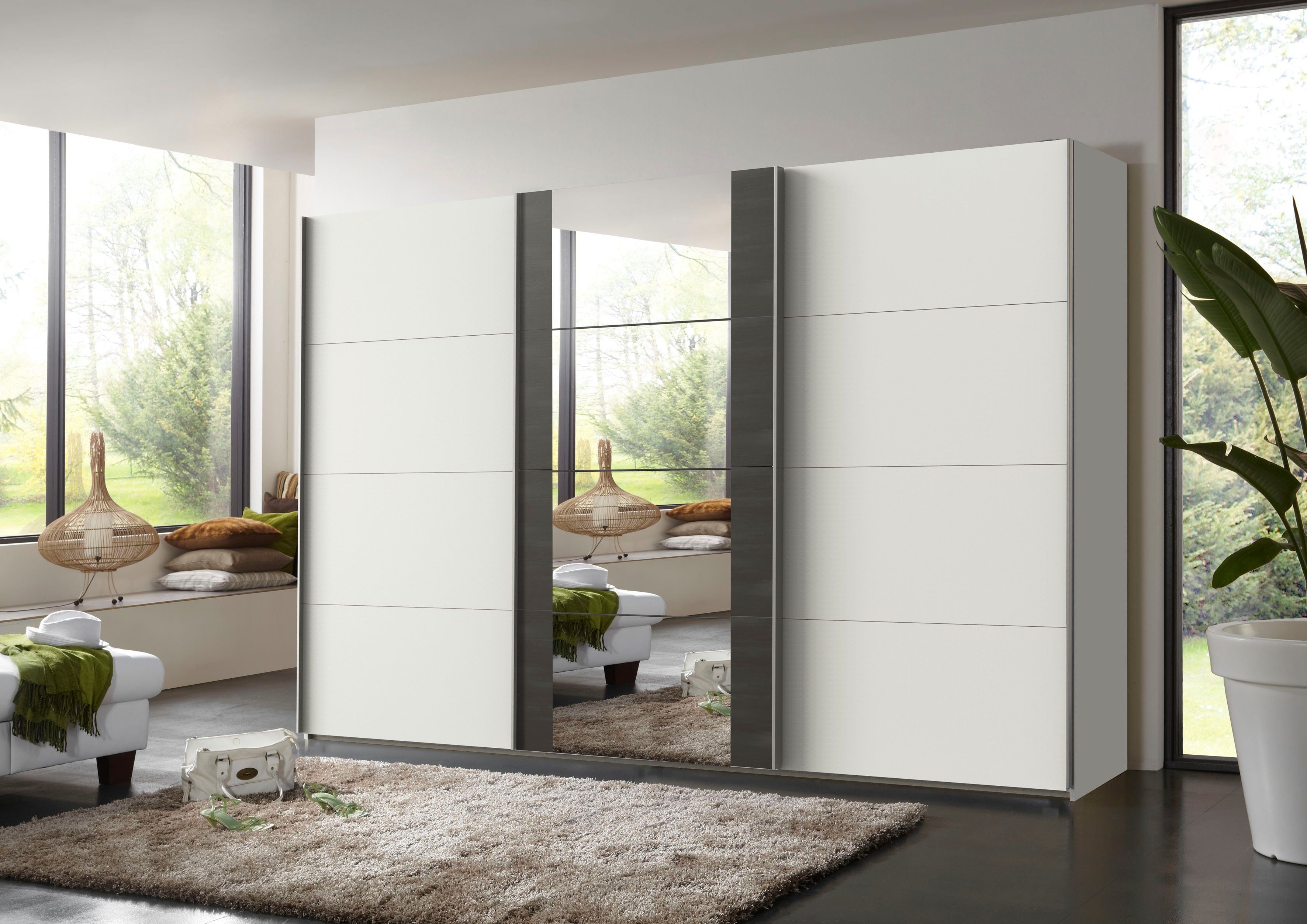 Wimex Schwebetürenschrank Bern Schiebetürenschrank Schrank mit zusätzlicher Innenausstattung, Garderobe