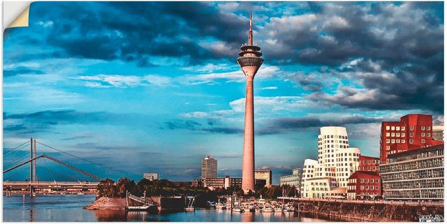 Artland Wandbild »Düsseldorf Skyline I«, Deutschland (1 Stück), in vielen Größen & Produktarten -Leinwandbild, Poster, Wandaufkleber / Wandtattoo auch für Badezimmer geeignet-Otto