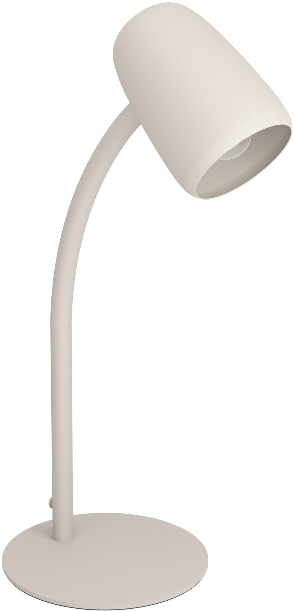 EGLO Tischleuchte CARLO Tischlampe - Stahl - E14 - 1X18W - IP20, Ein-/Ausschalter, ohne Leuchtmittel, Nachttischlampe, Flexarm, 1,5 m Kabelschalter, L8,5 x B8,5 x H46 cm