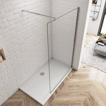 duschspa Duschwand 30-160cm 10mm Duschtrennwand Walk in Dusche Glaswand Duschwand, Einscheibensicherheitsglas, Sicherheitsglas, (Set), Glas