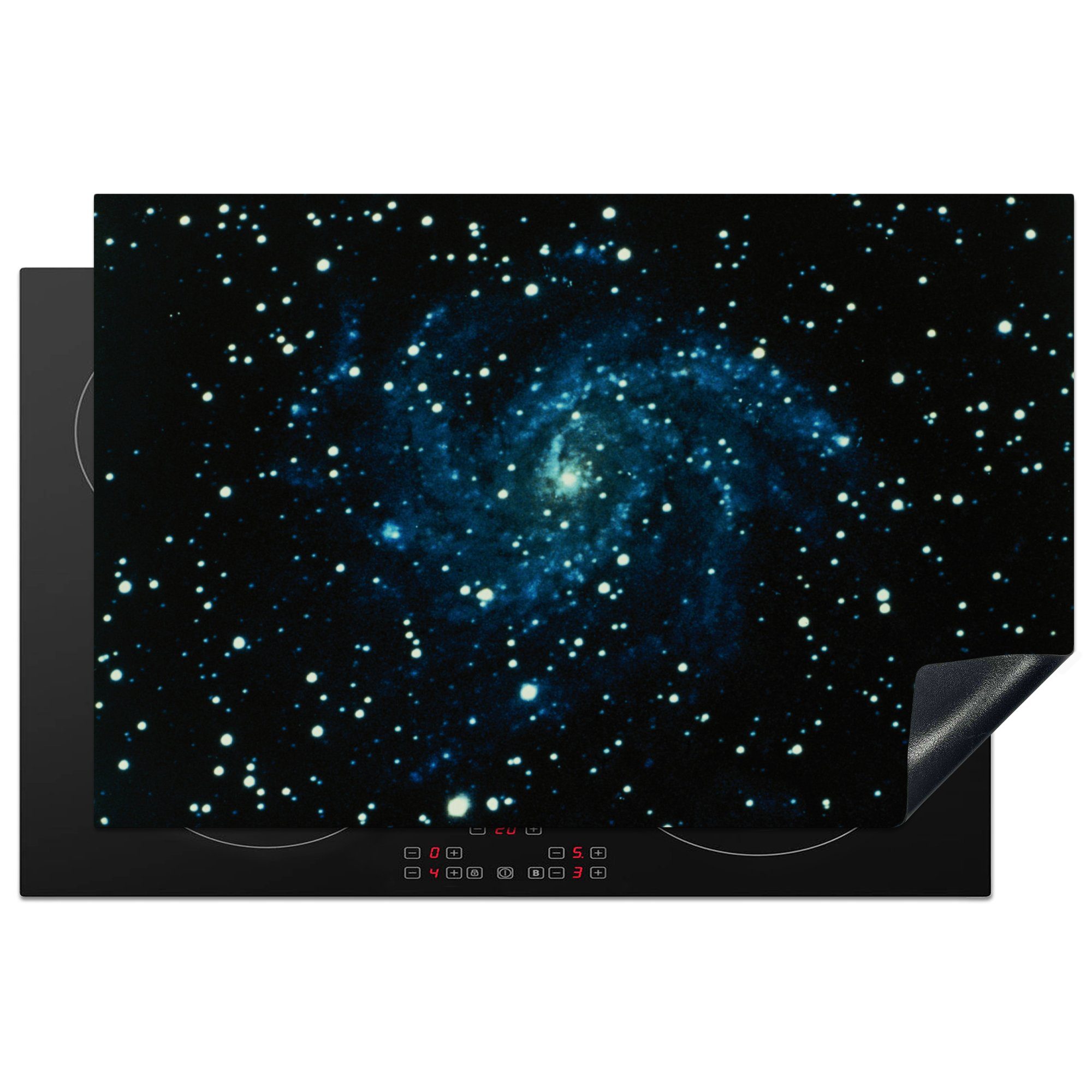 MuchoWow Herdblende-/Abdeckplatte Galaxie außerhalb des Sonnensystems, Vinyl, (1 tlg), 81x52 cm, Induktionskochfeld Schutz für die küche, Ceranfeldabdeckung