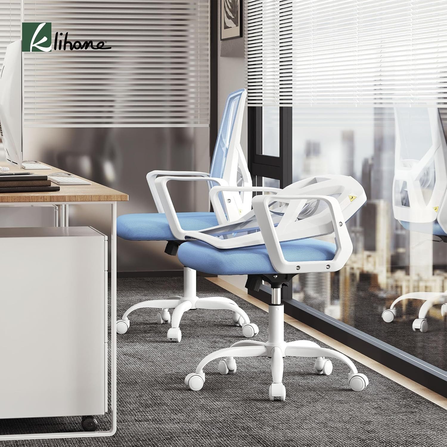 Klihome Bürostuhl (1 St), Computerstuhl mit Faltbarer, Metallgestell, verst günstig online kaufen