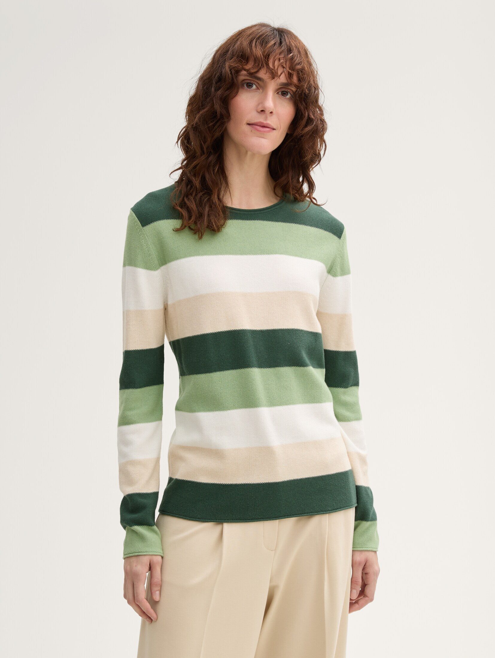 TOM TAILOR Strickpullover Strickpullover mit Rundhalsausschnitt günstig online kaufen