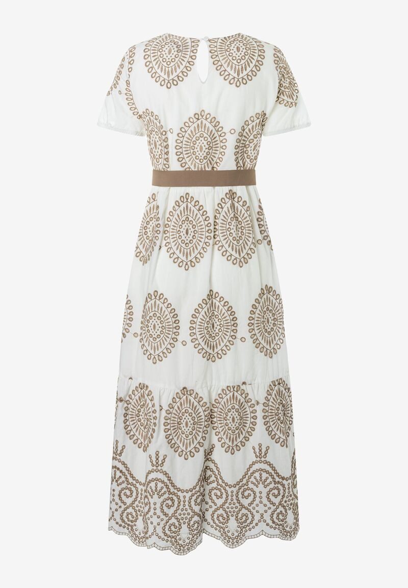 MORE&MORE Blusenkleid Embroidered Long Dress 0010 günstig online kaufen