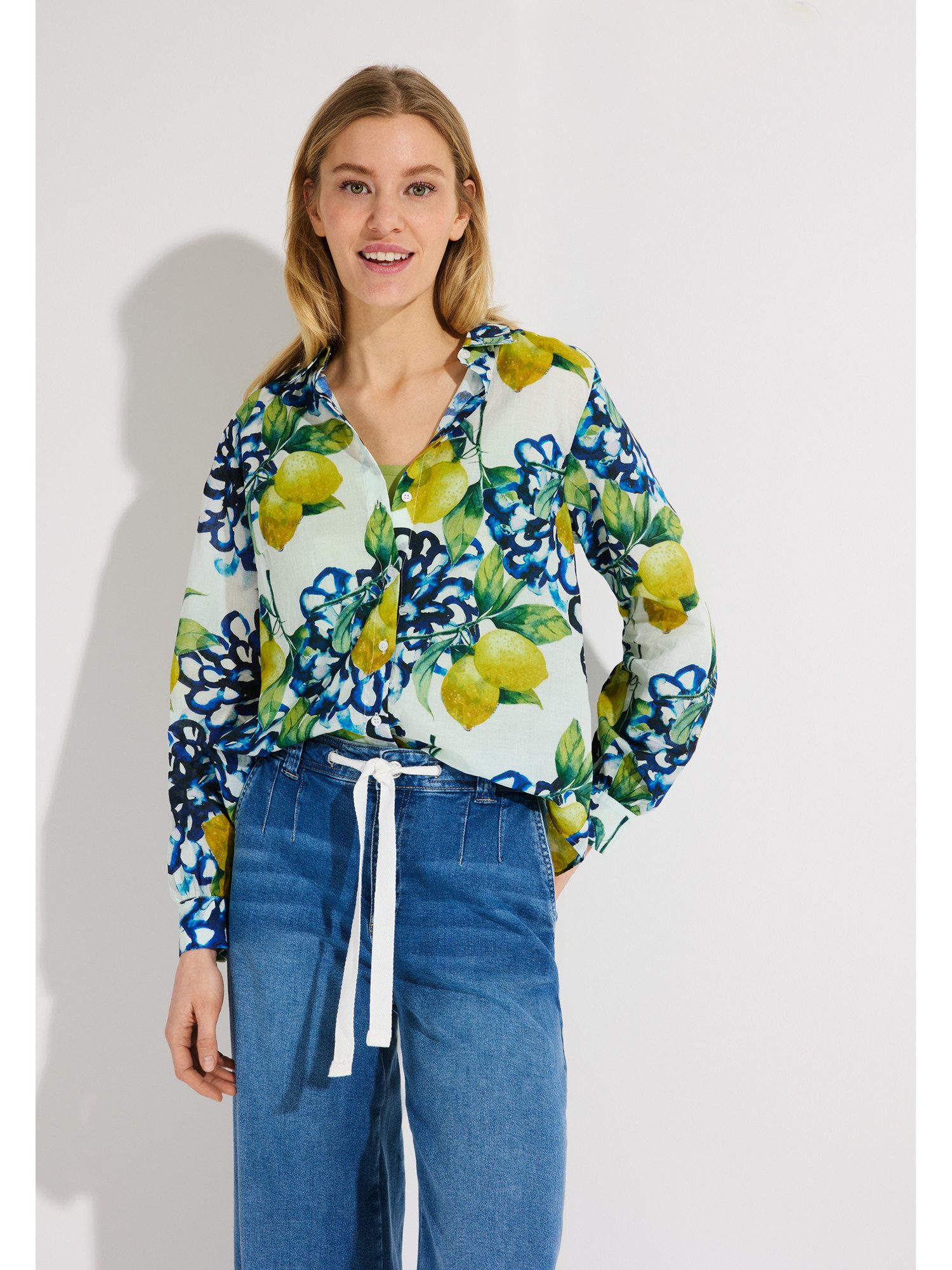 MORE&MORE Langarmbluse sommerliche, legere Hemdbluse