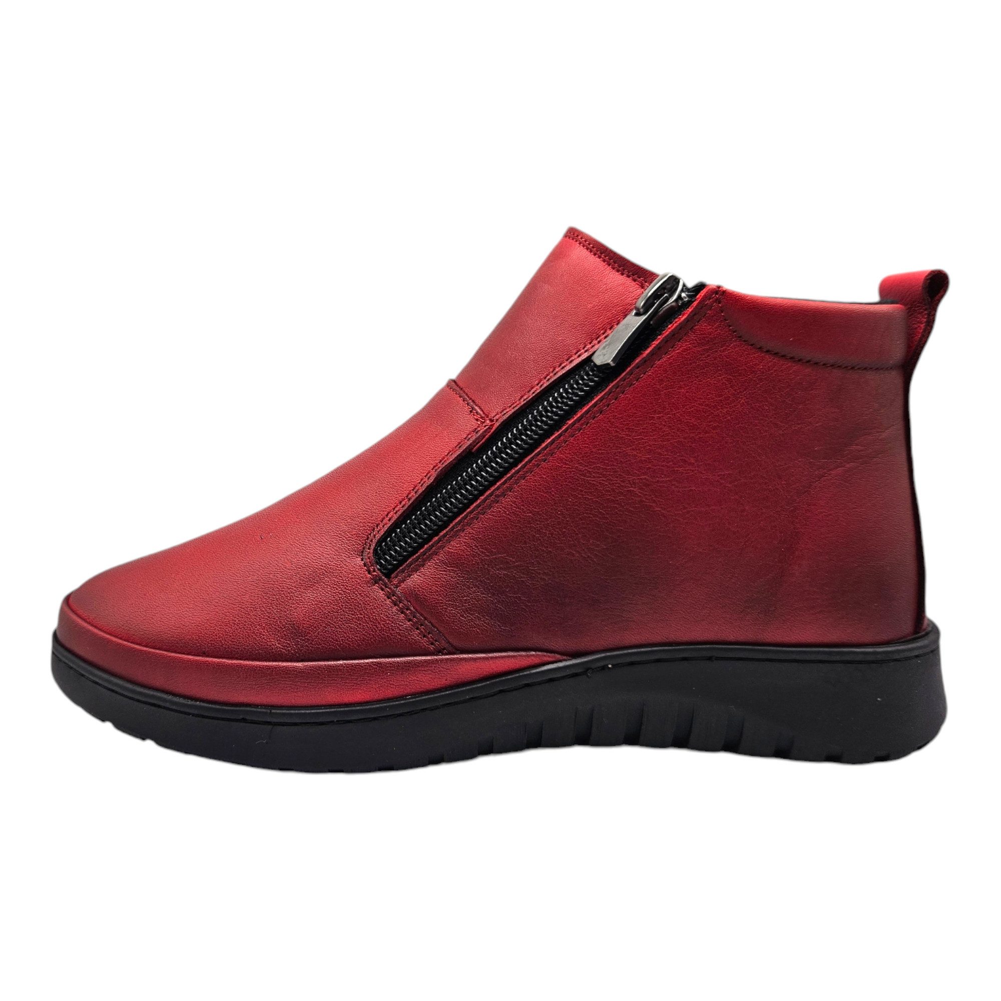 Yu&Luk Winterstiefelette Stiefelette Stiefelette, Schlupfboots, Winterboots, mit Zierreißverschluss außen