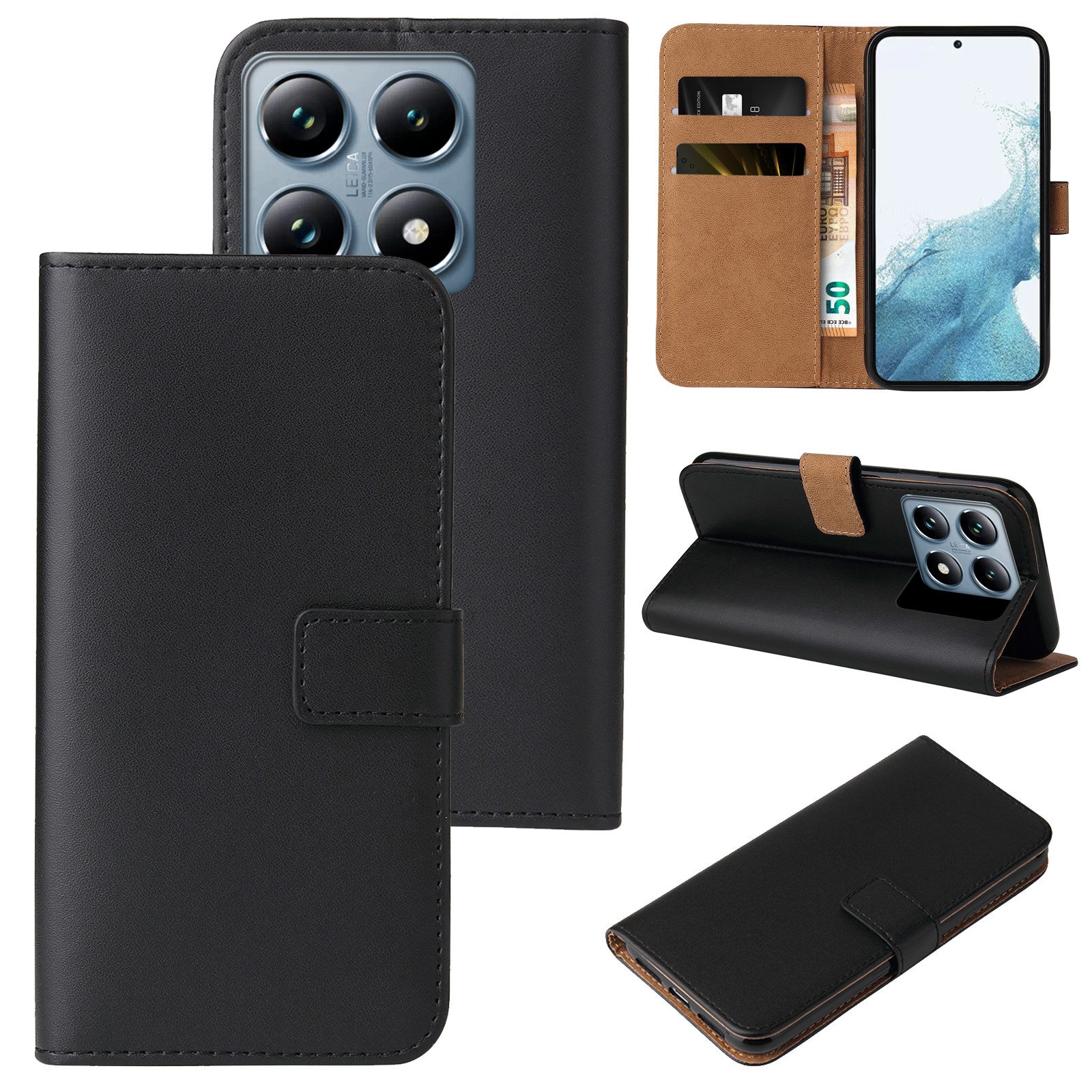 Tec-Expert Handyhülle Klapp Hülle für Xiaomi 14T Pro 6.67 Zoll, 6.67, Flip Case für Xiaomi 14T Pro